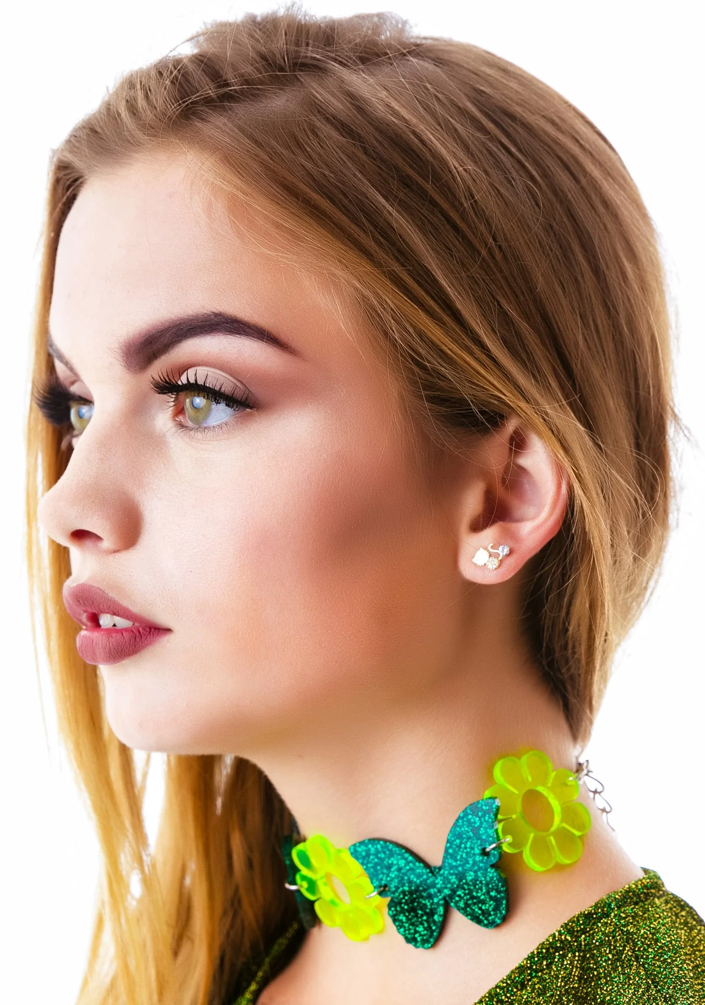 Madame Butterfly Dreamz Choker - Green - Image 5