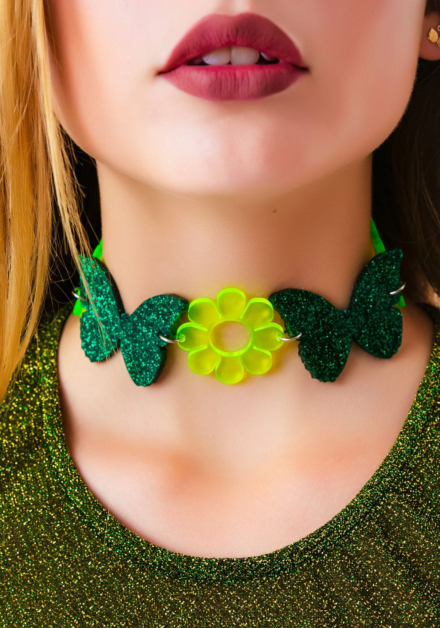 Madame Butterfly Dreamz Choker - Green - Image 6