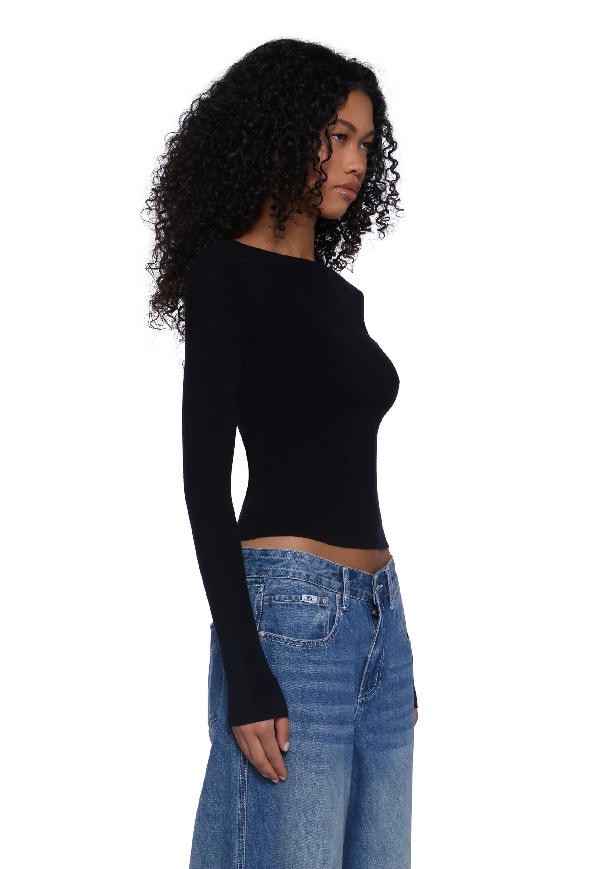 Made Me Realize Sweater Top-Black - Image 3