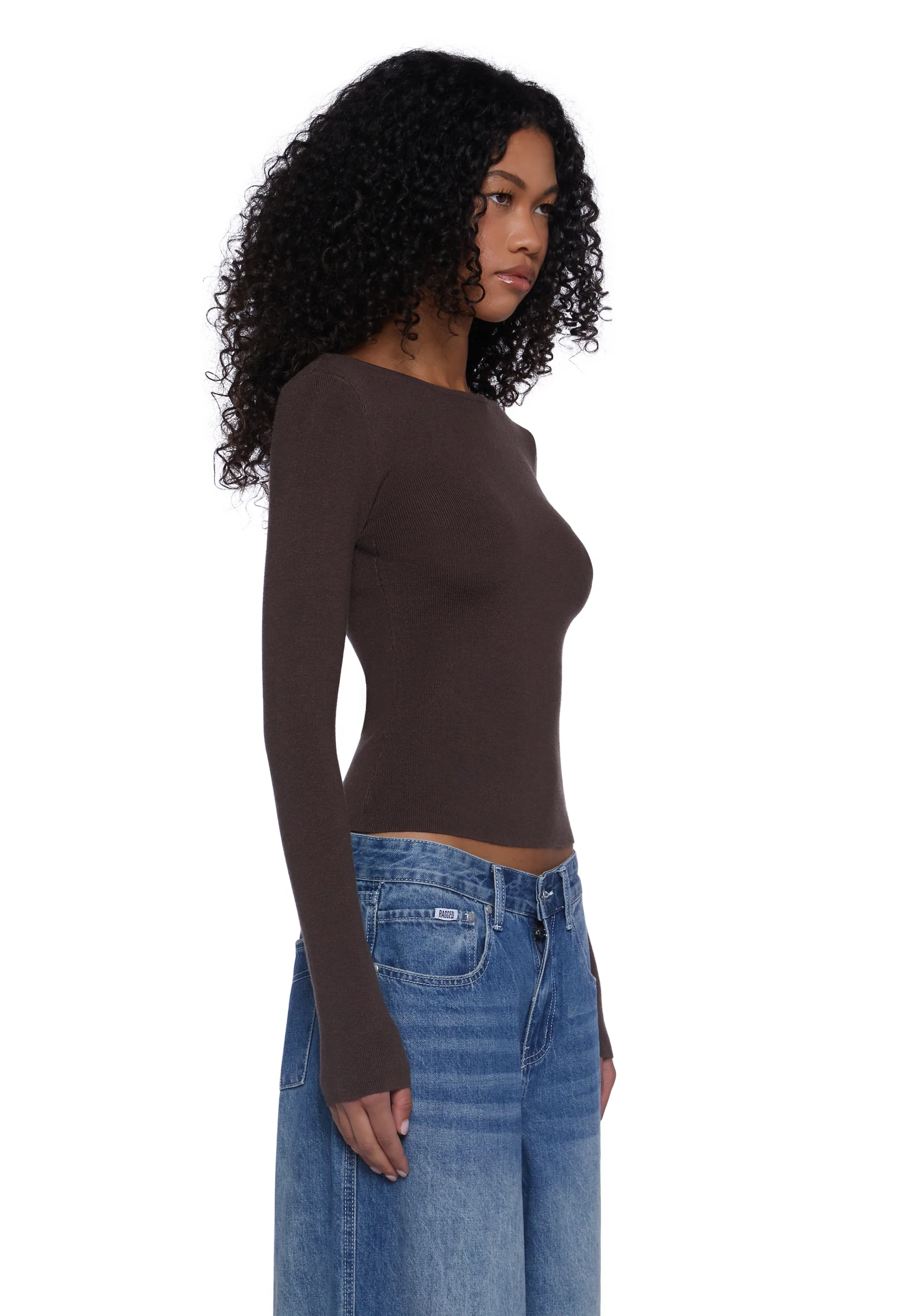 Made Me Realize Sweater Top - Brown - Image 3