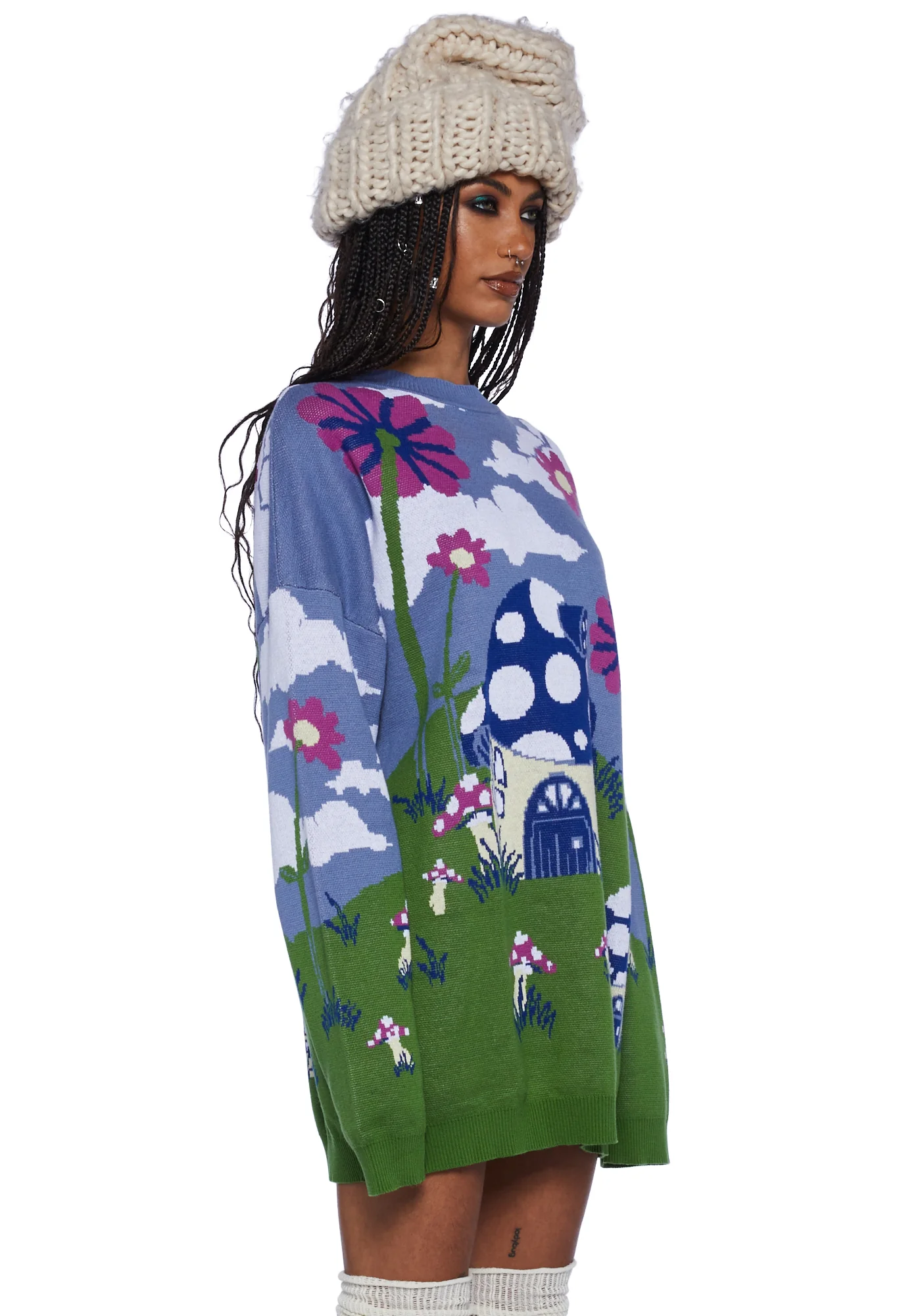 Magic Daze Knit Sweater - Light Blue - Image 3