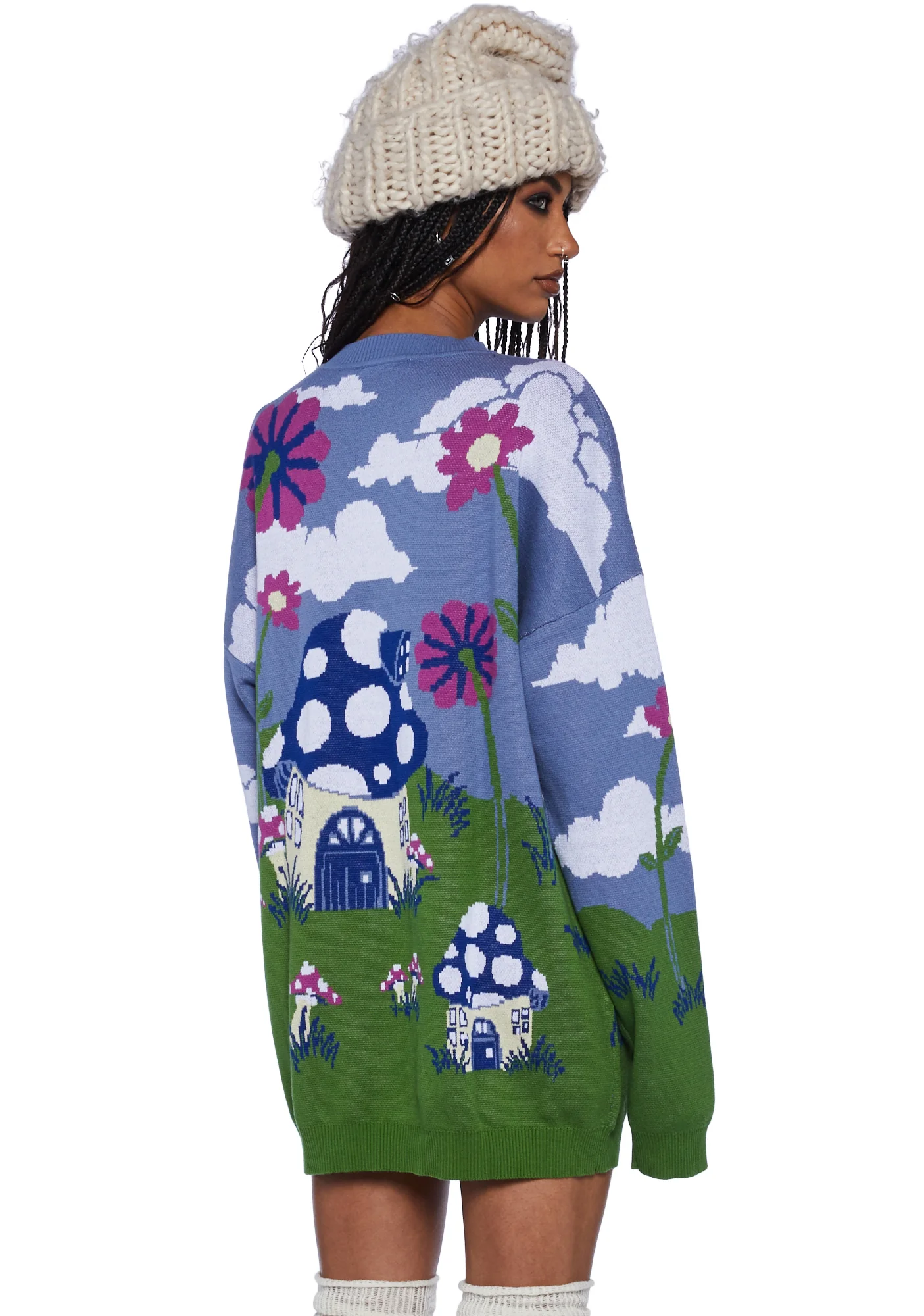 Magic Daze Knit Sweater - Light Blue - Image 4
