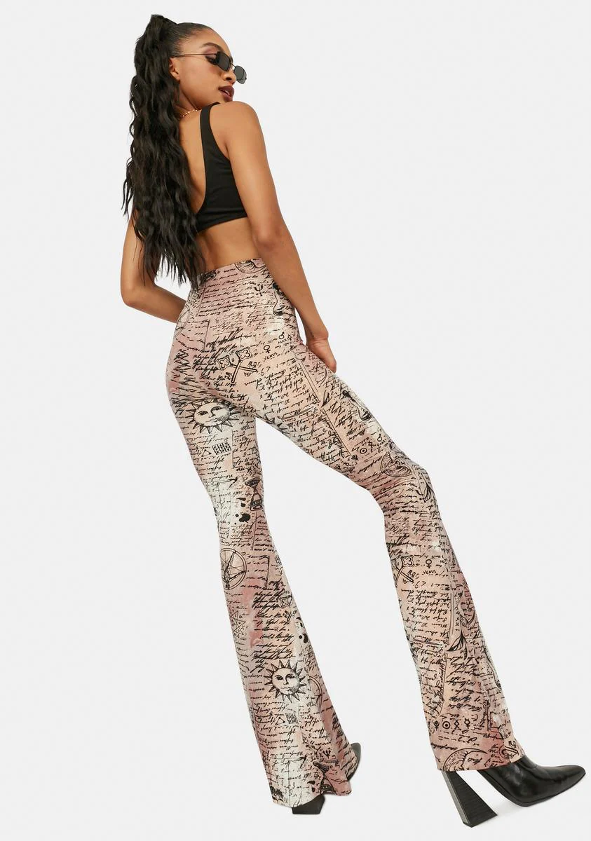 Magic Mix Alchemy Print Flare Pants - Image 4