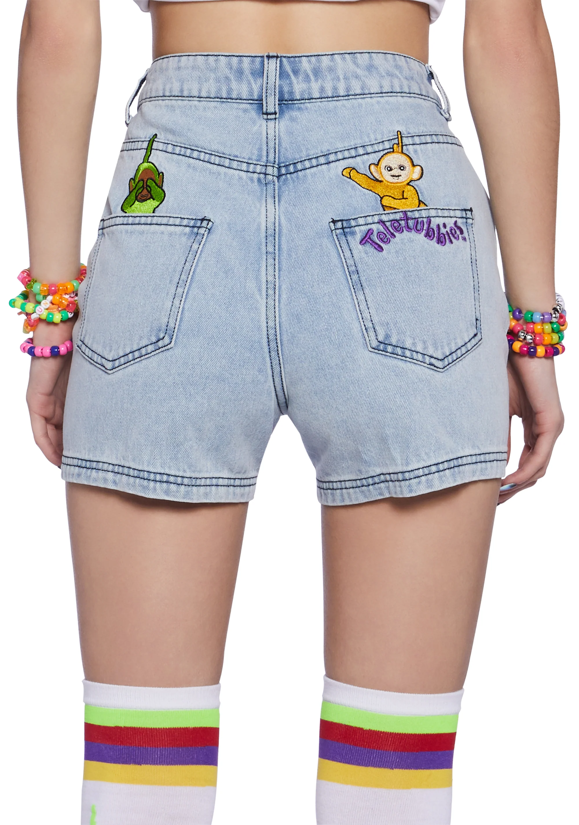Magical Surprises Embroidered Denim Shorts - Image 6