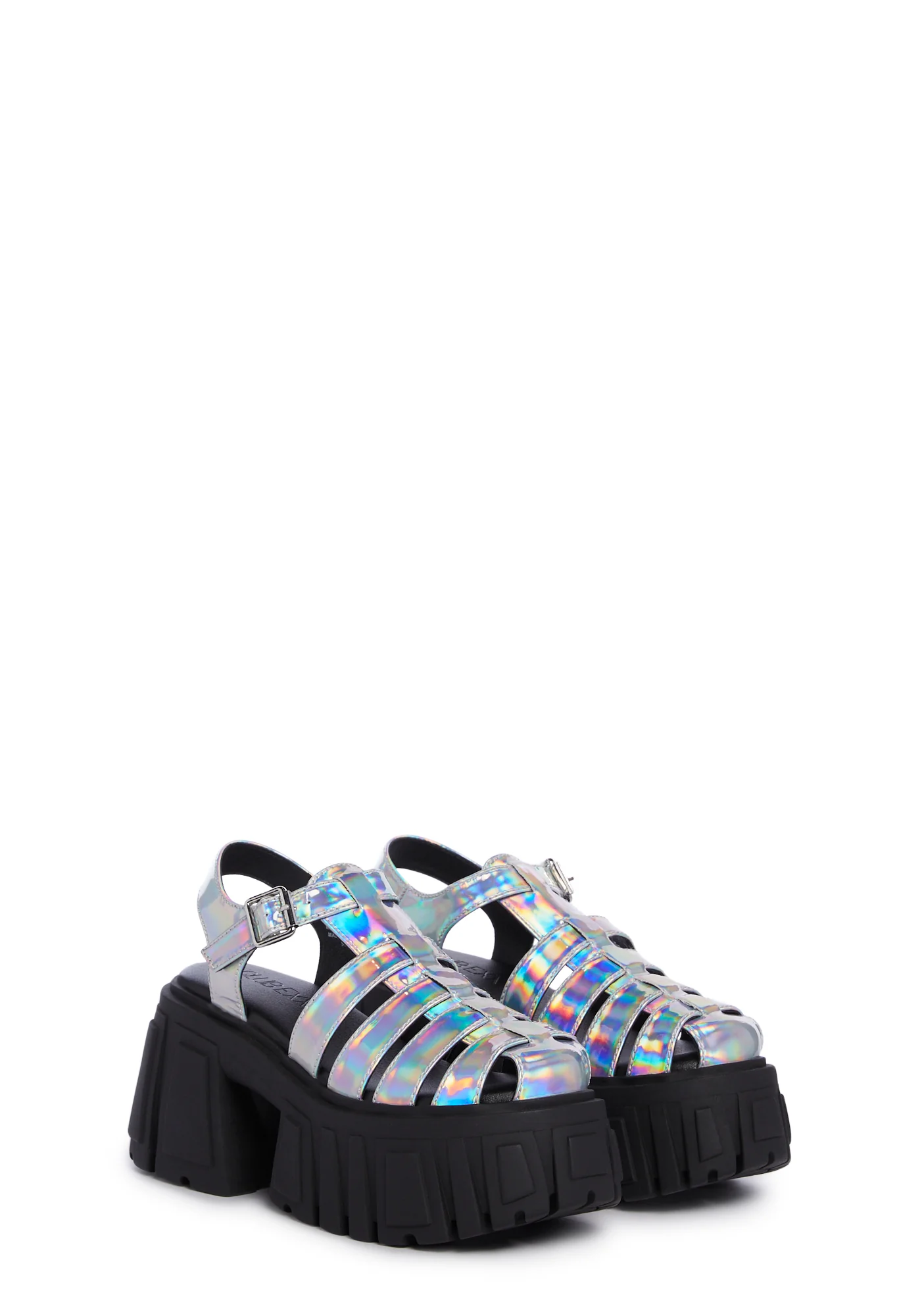 Magnetic Vibes Platform Sandals - Holo - Image 3
