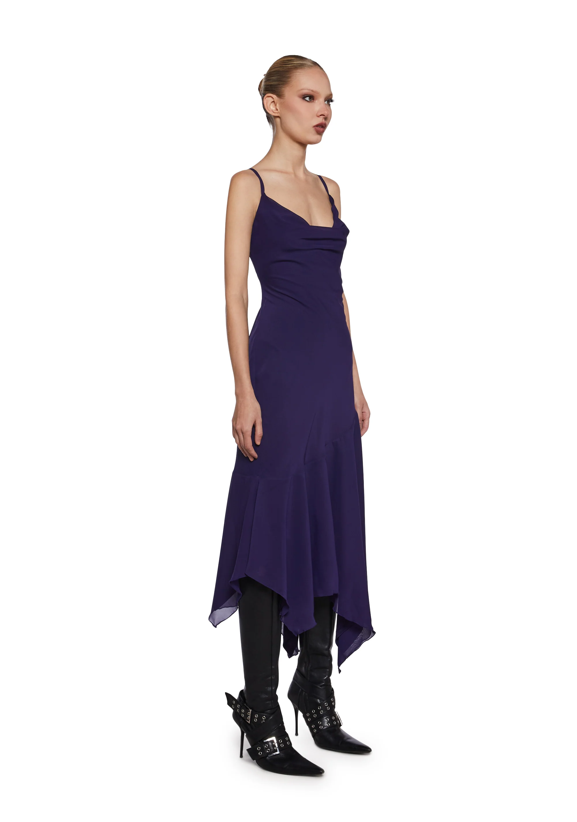 Maisie Asymmetrical Midi Dress - Image 3