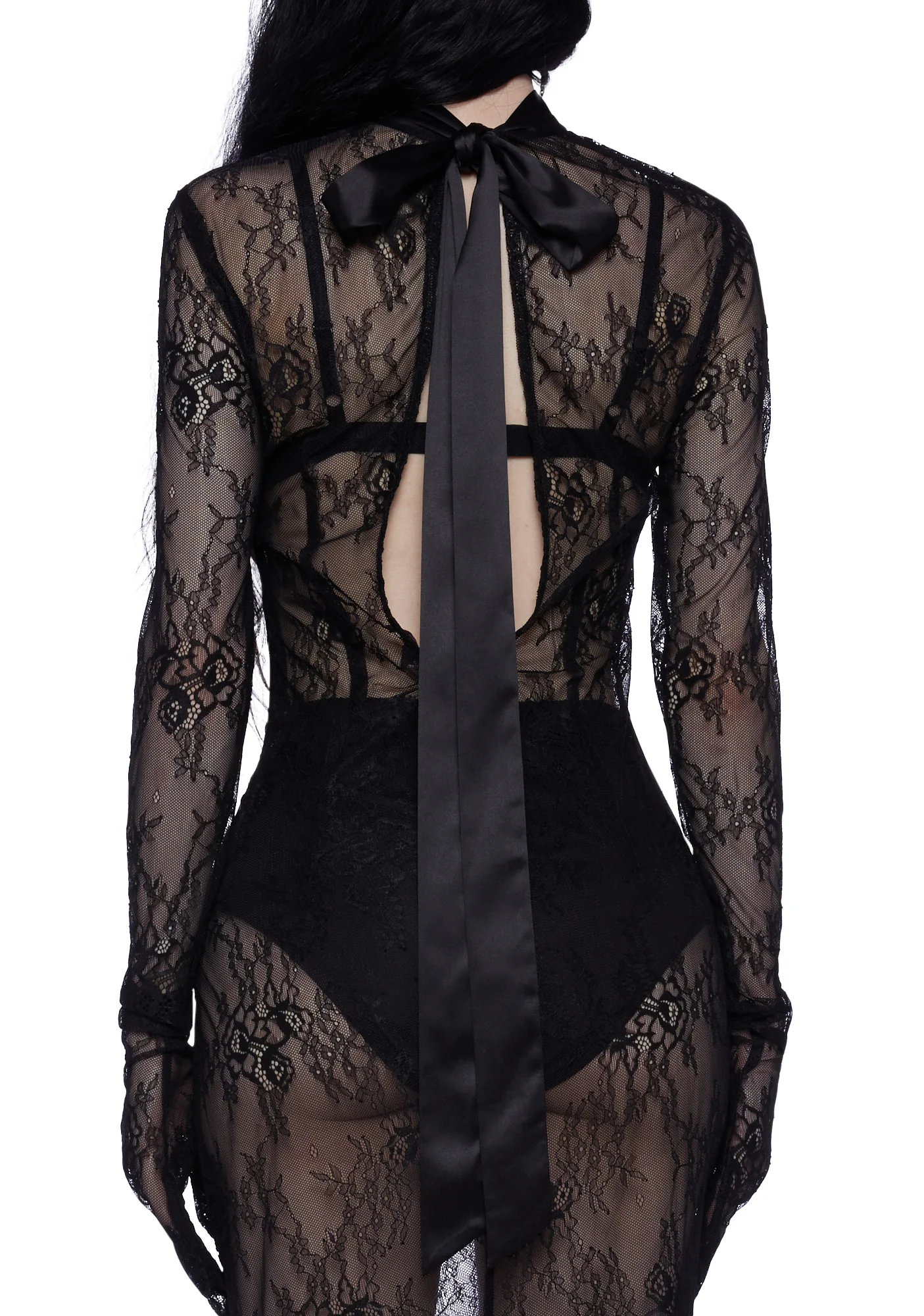 Majesty Masque Maxi Dress Set - Black - Image 2