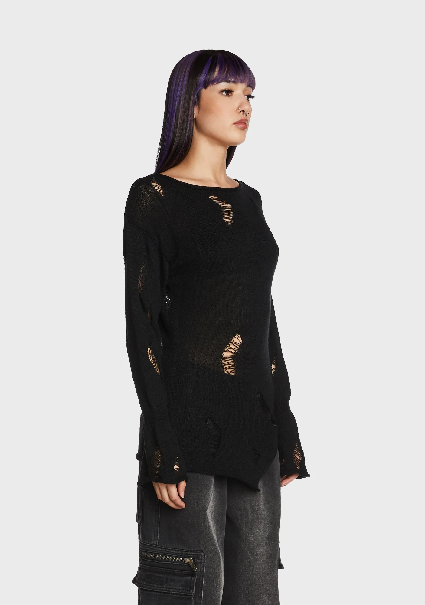 Major Underthinker Distressed Sweater - Image 3