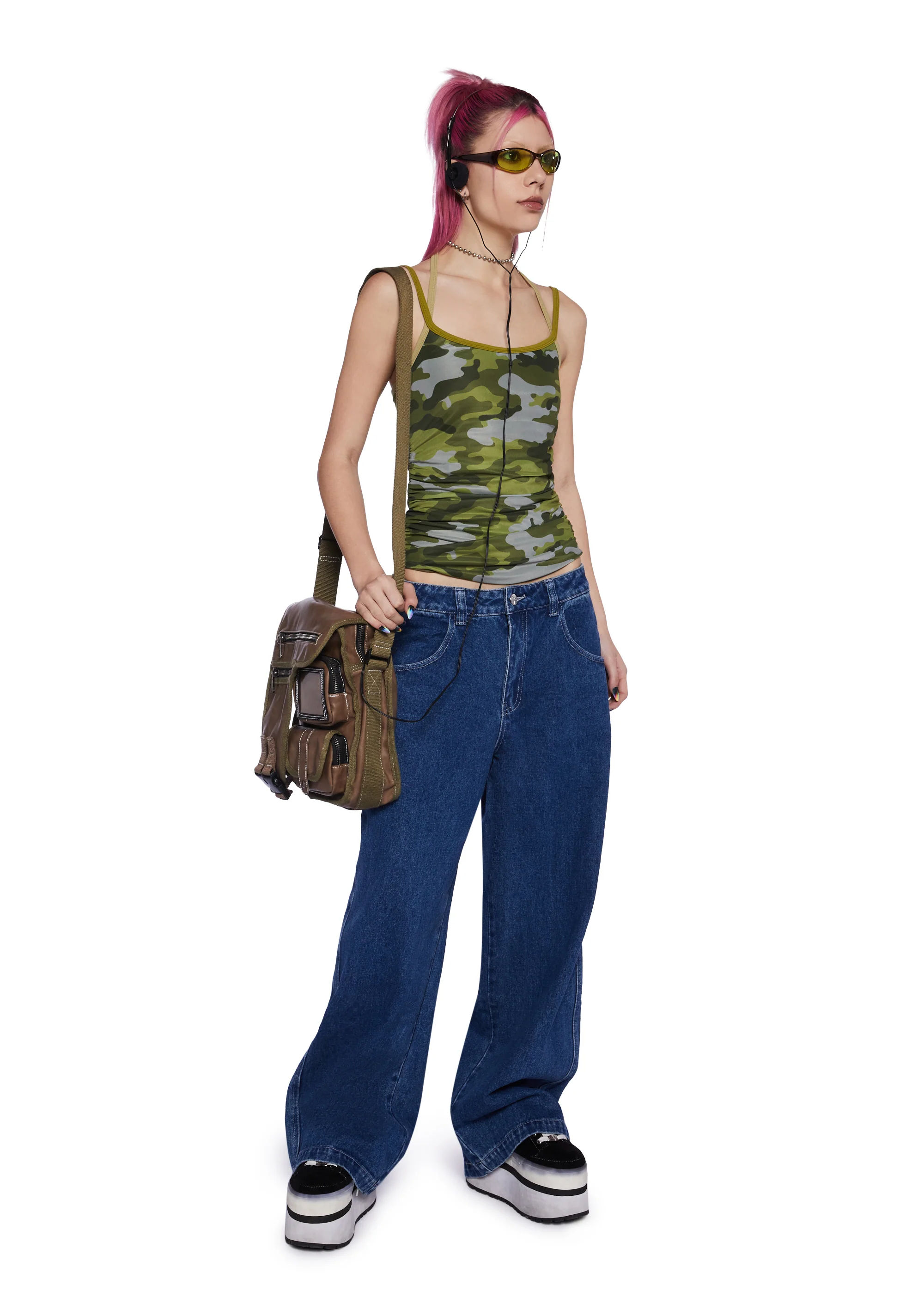 Majorly In Love Reversible Camo Mesh Halter Top - Image 2
