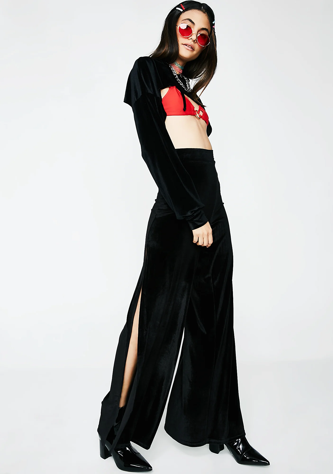 Make Em' Beg Velvet Pants - Image 4