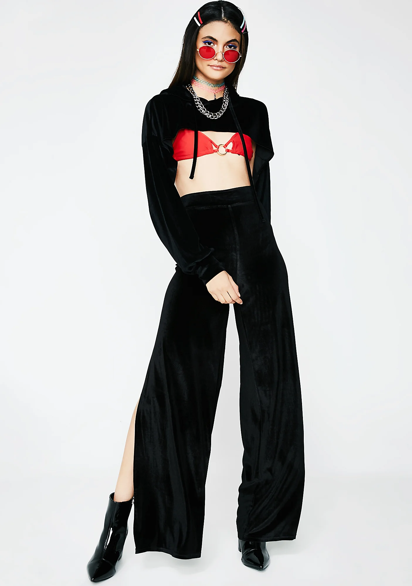 Make Em' Beg Velvet Pants - Image 5