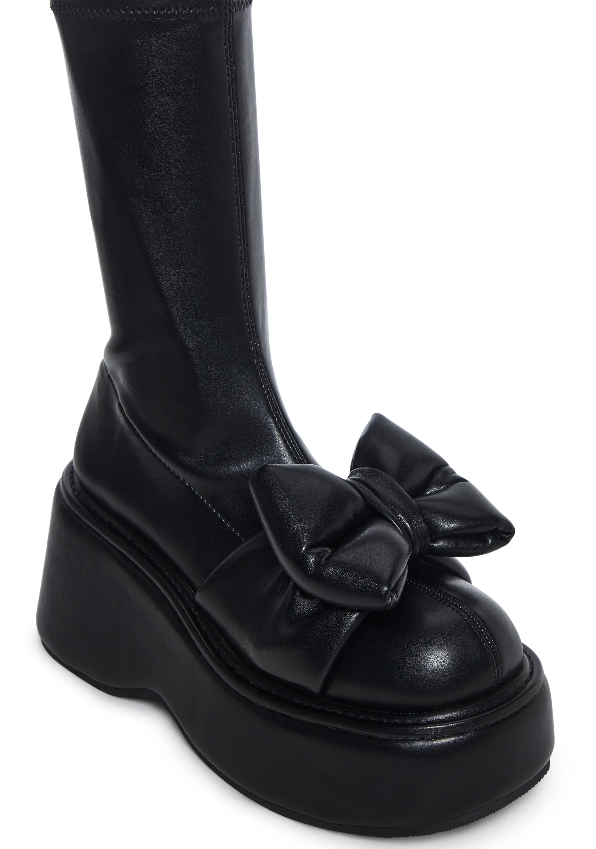 Make It Mine Bow Booties - Black - Image 2