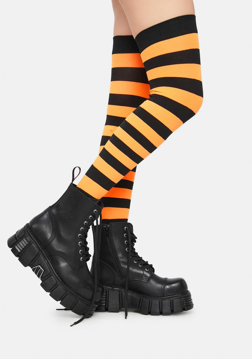 Make U Pay Striped Thigh Highs - Image 2