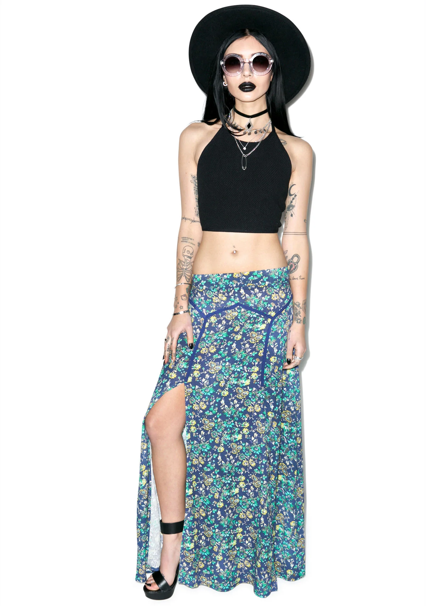 Mandala Floral Maxi Skirt - Image 3
