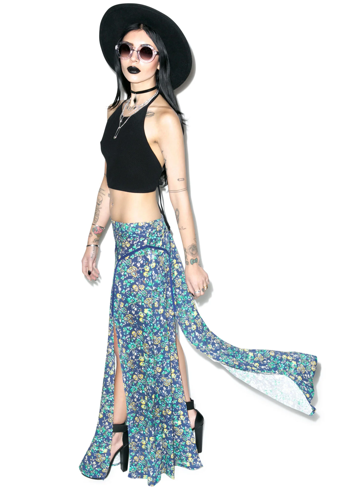 Mandala Floral Maxi Skirt - Image 4