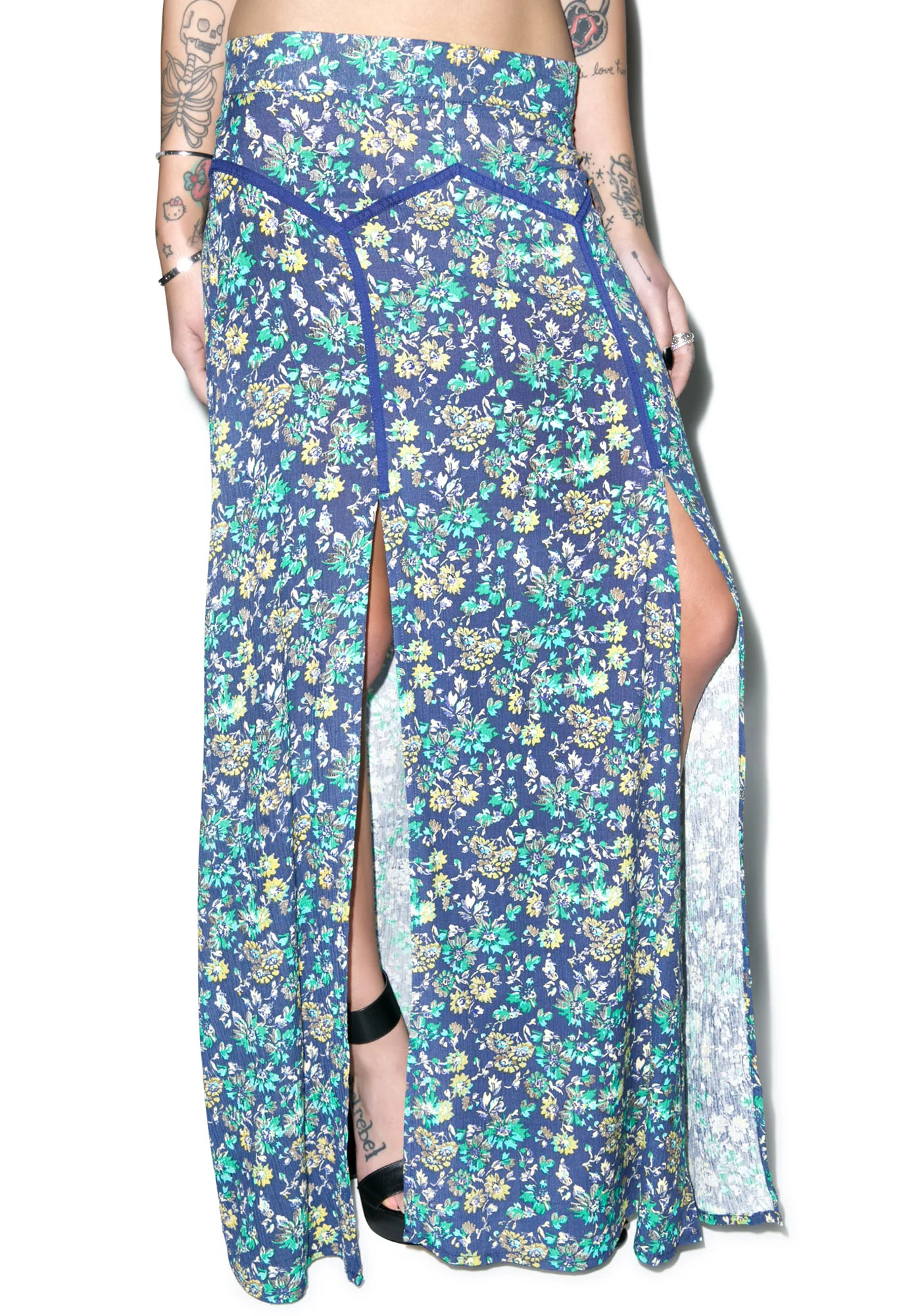 Mandala Floral Maxi Skirt - Image 5
