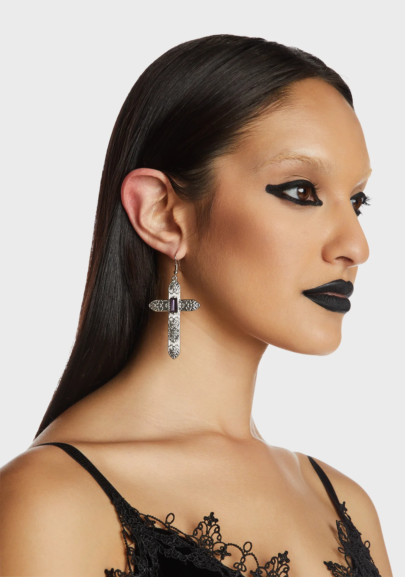 Many Eccentricities Cross Earrings - Image 2