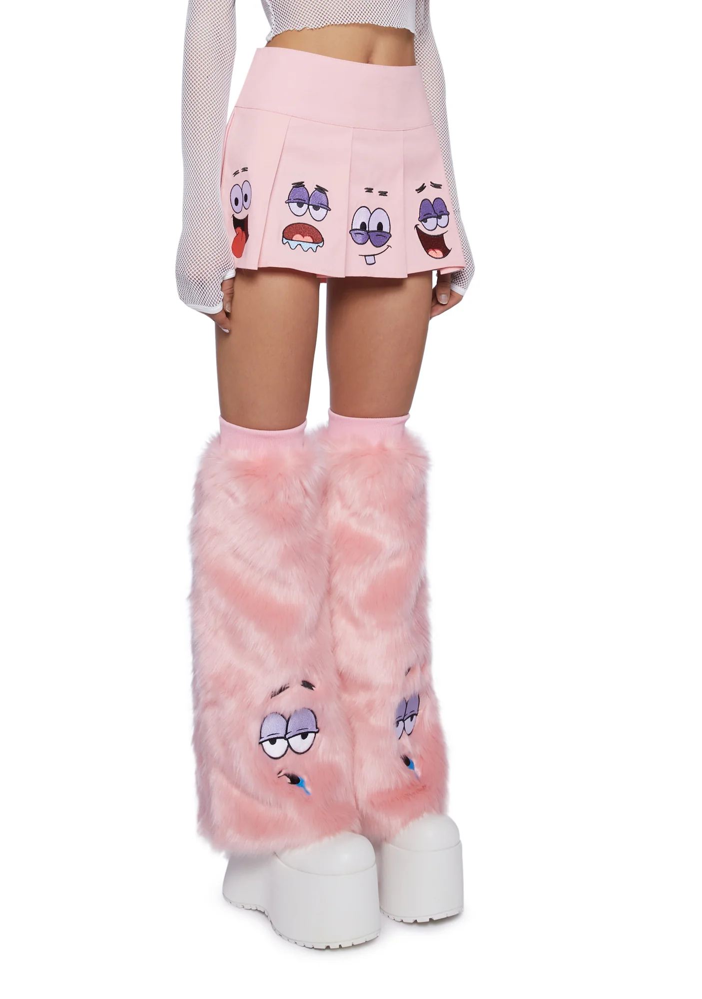 Many Moods Pleated Mini Skirt- Pink - Image 3