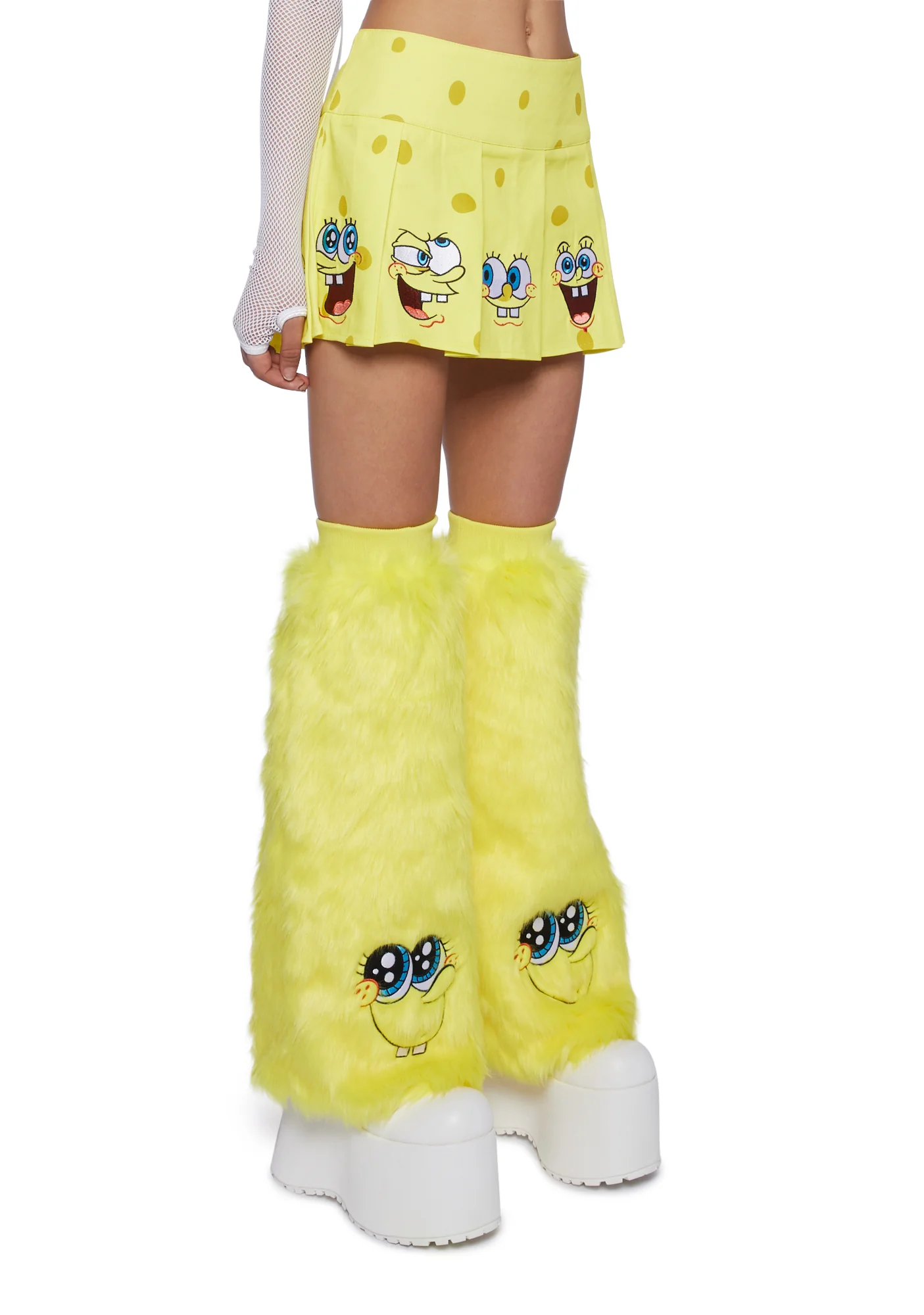 Many Moods Pleated Mini Skirt- Yellow - Image 3