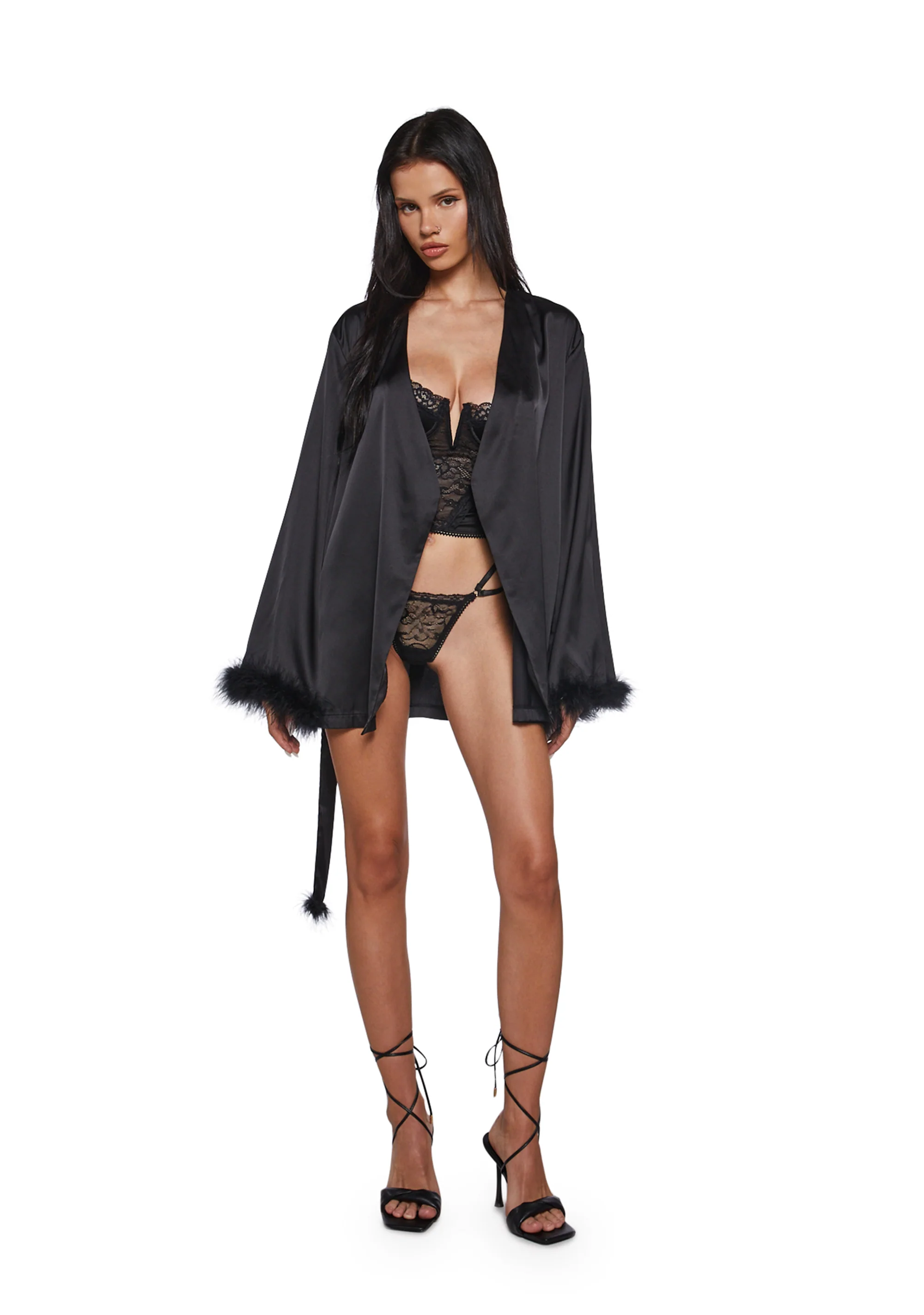 Gothic Stirs Satin Robe - Image 2