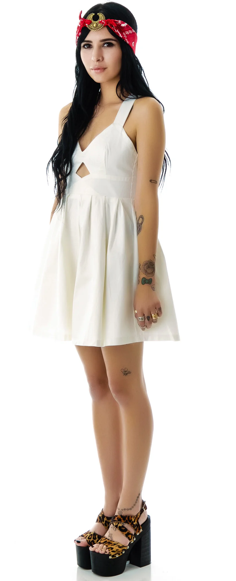 Marilyn Cut Out Babydoll Dress - Image 3