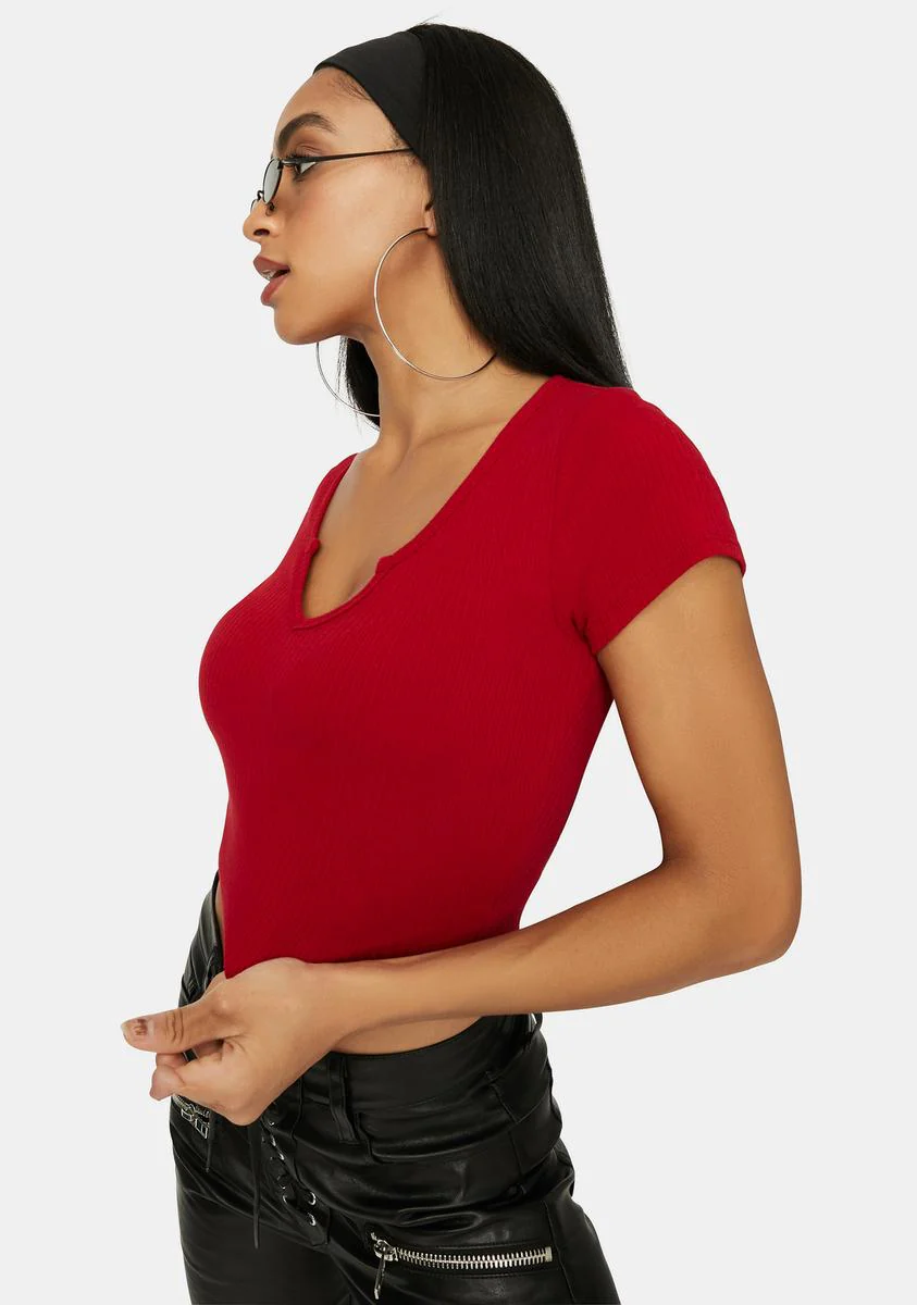 Maroon Shoot My Shot Crop Tee - Image 2