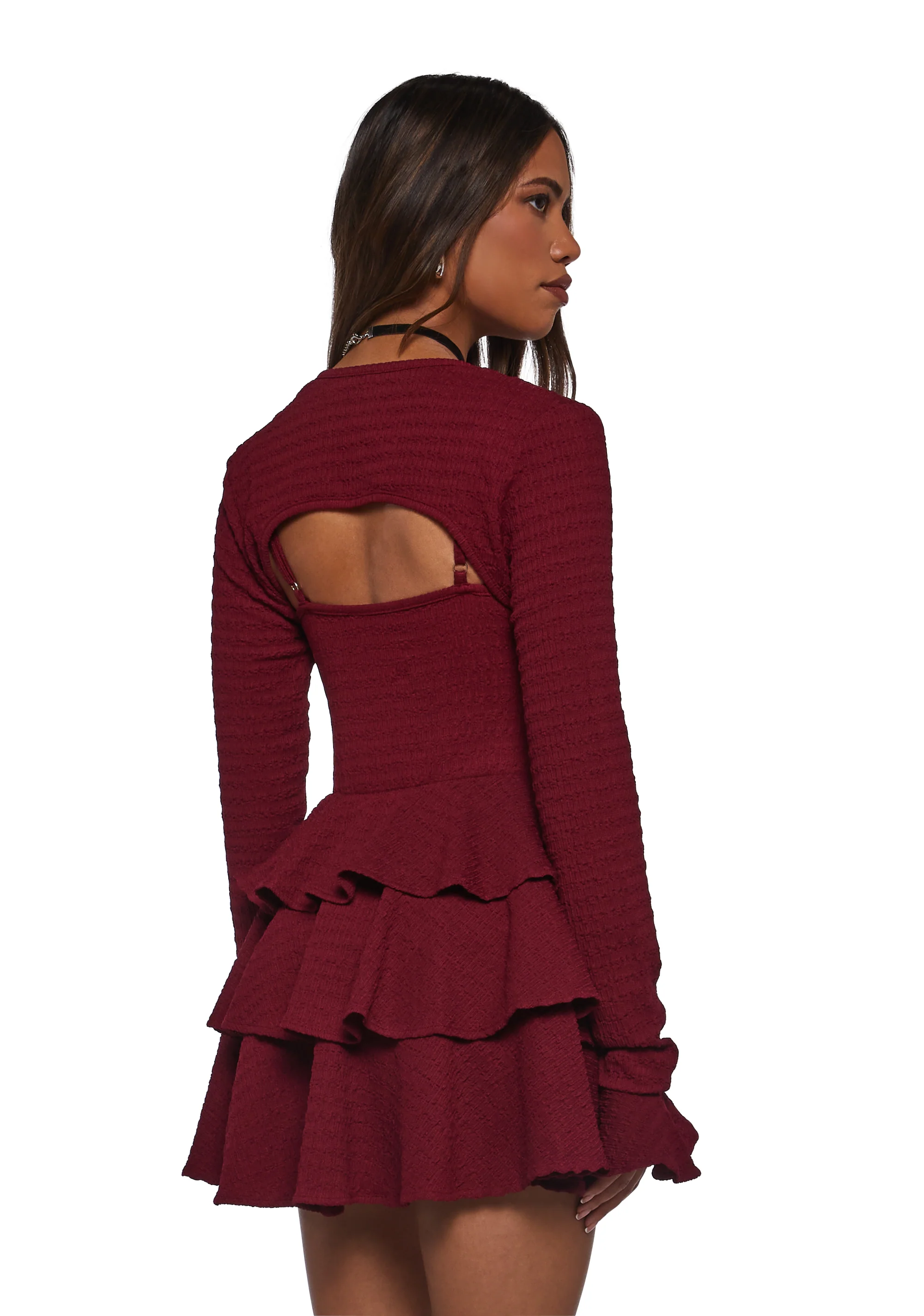 A Little Drama Mini Dress - Image 4