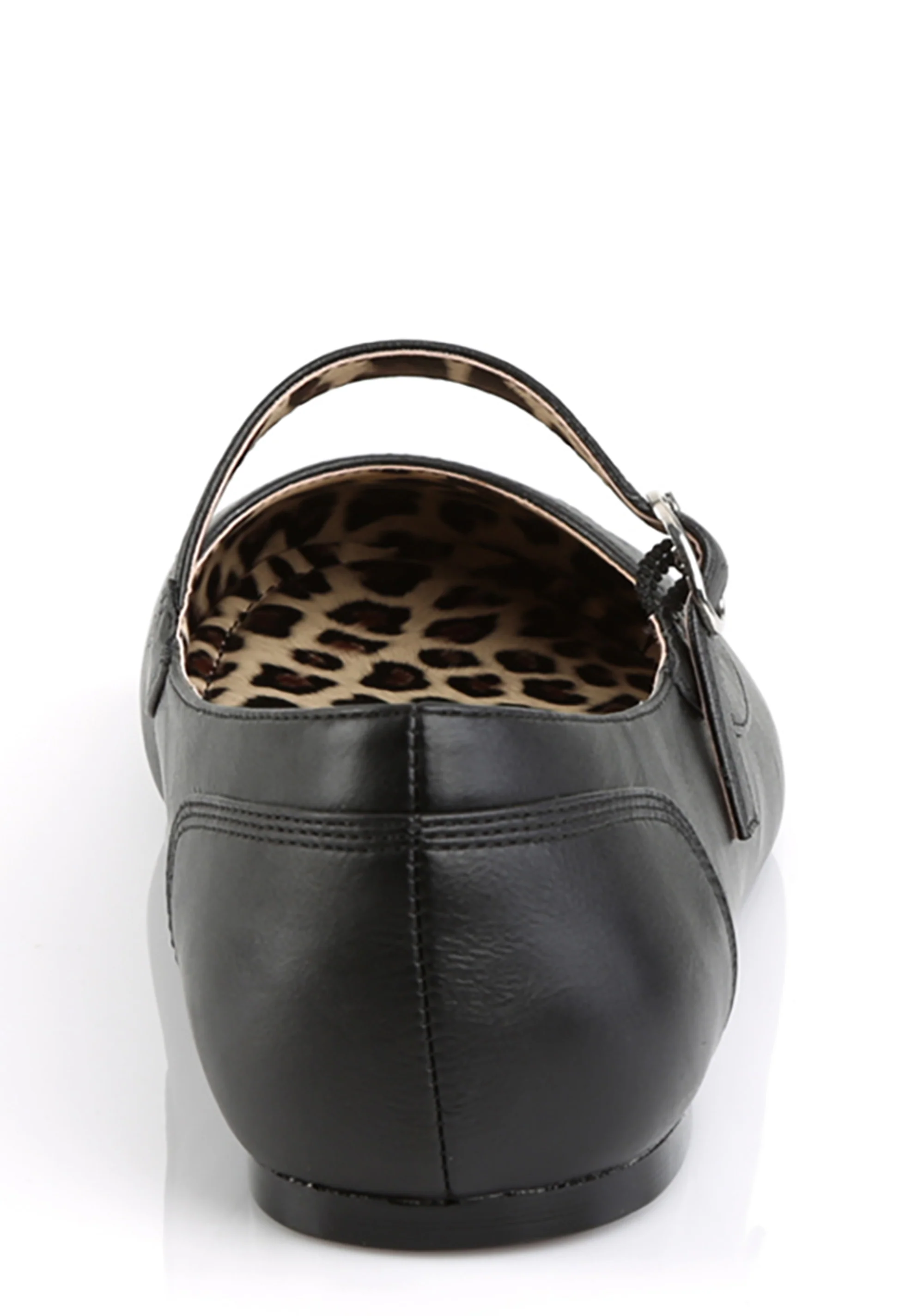 Anna-02 Mary Jane Ballet Flats-Black PU - Image 4