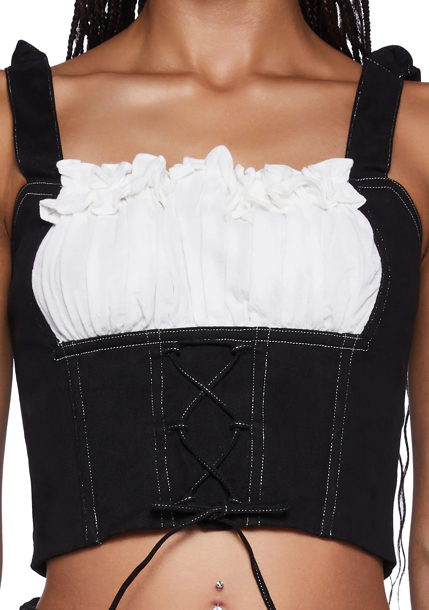 Mary Jane Denim Crop Top - Image 5