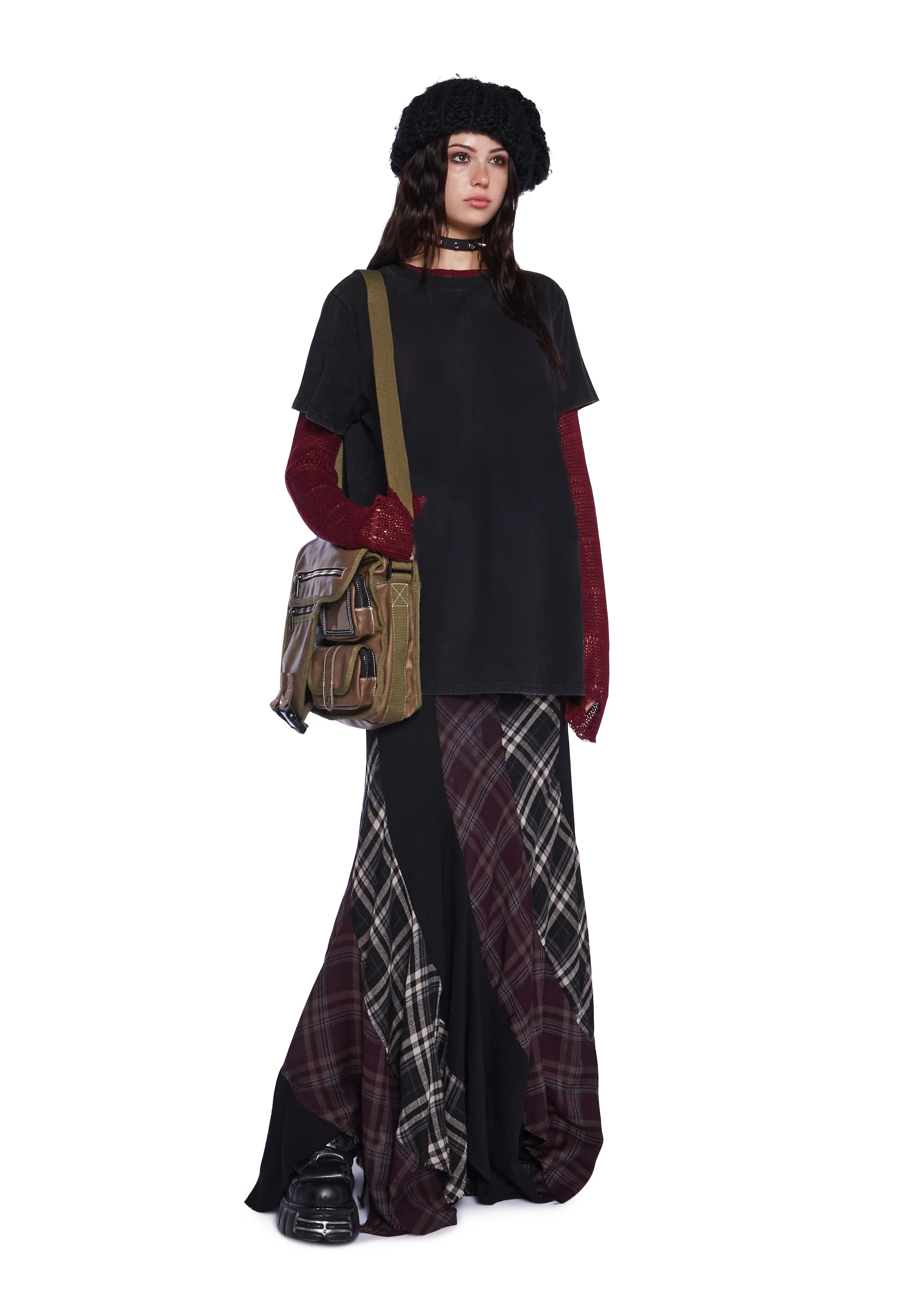 Masterpiece Moda Plaid Maxi Skirt - Image 2