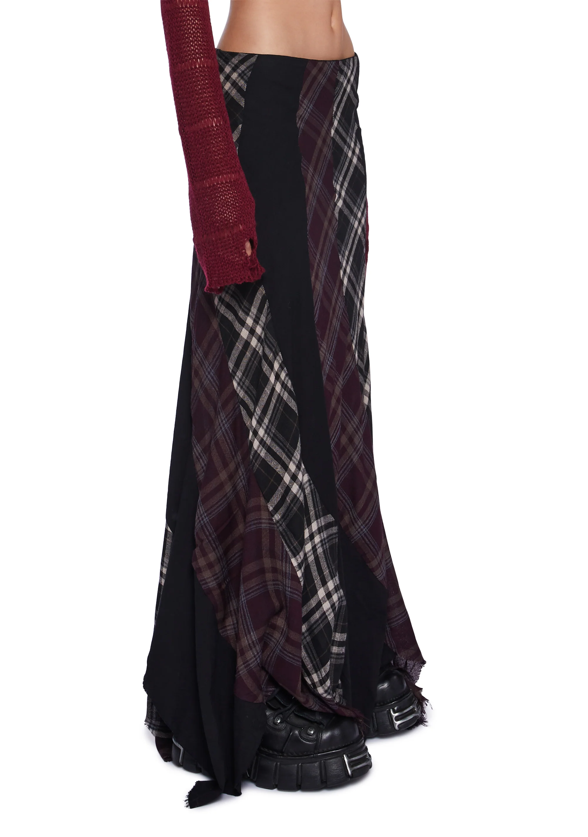 Masterpiece Moda Plaid Maxi Skirt - Image 3