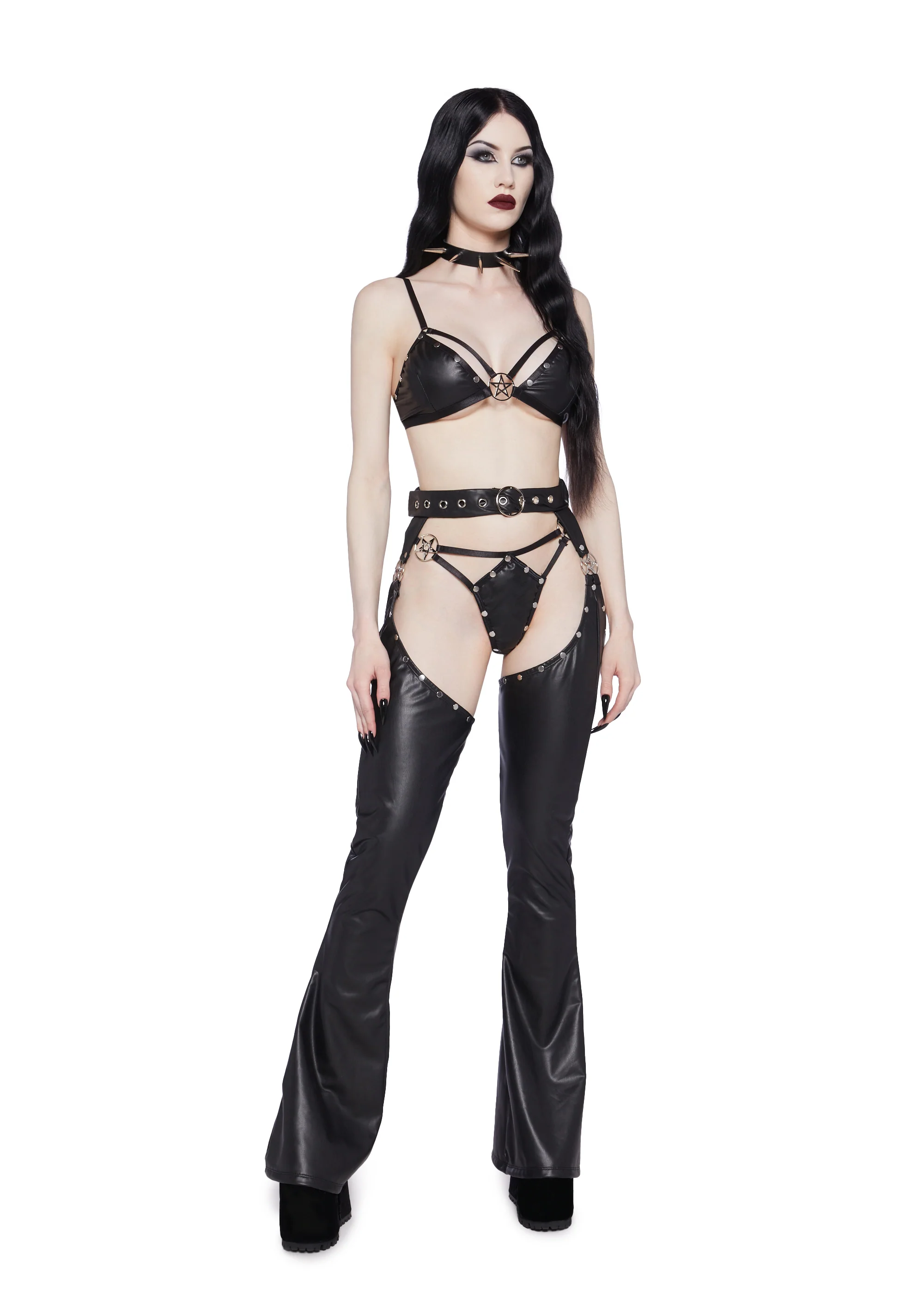 Shadows Die Bra And Chaps Set - Image 5