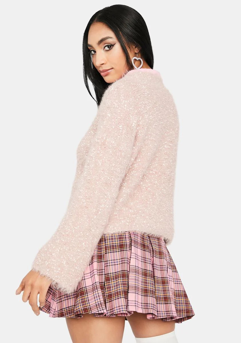Mauve Dark Warm Thoughts Fuzzy Sweater - Image 4