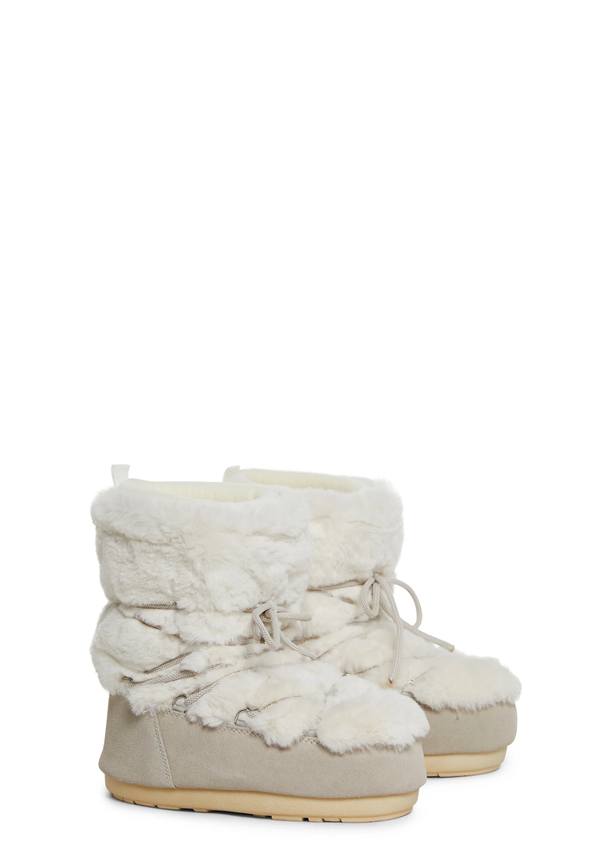Mav-M Bone Faux Fur Booties - Image 3