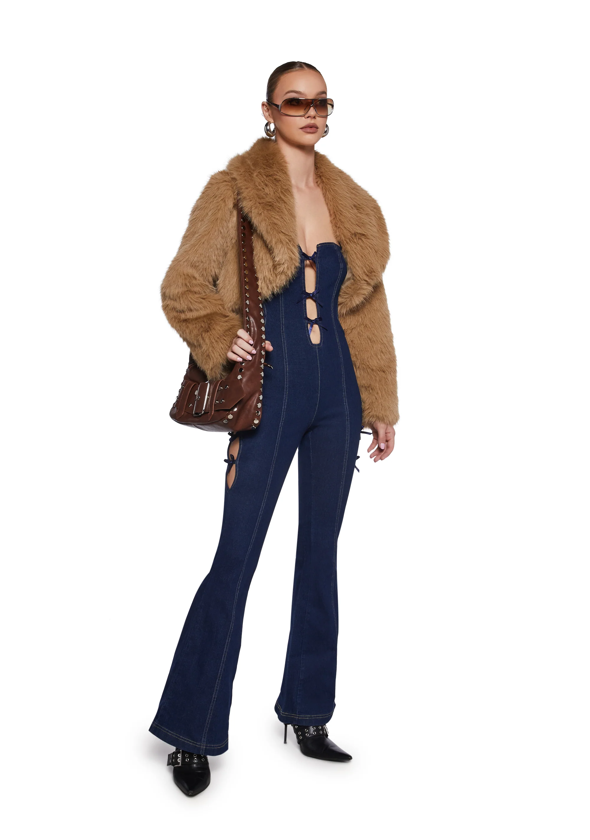 Meet Me Downtown Denim Jumpsuit - Image 5