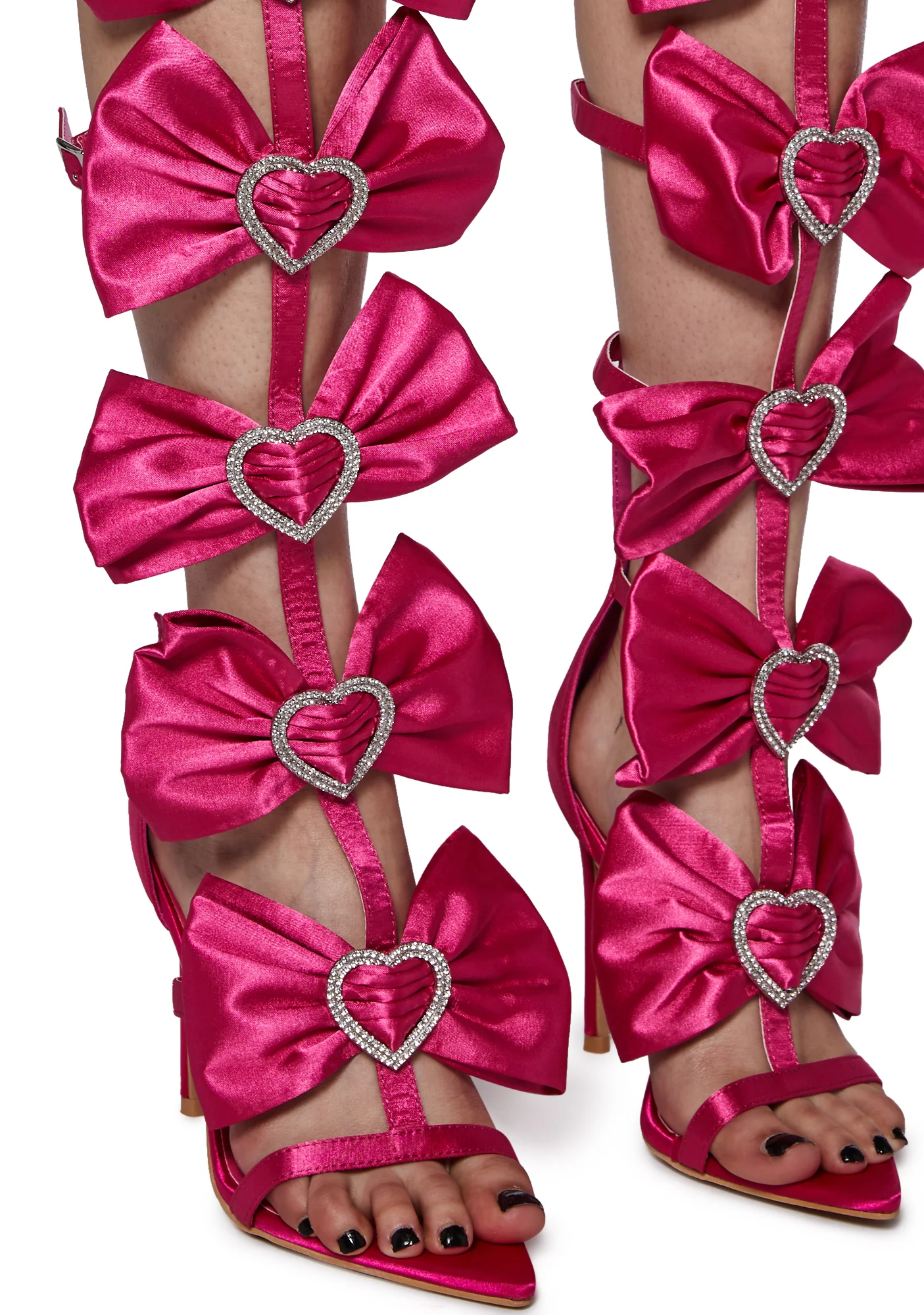 Meet The Beau Satin Heels - Pink - Image 2