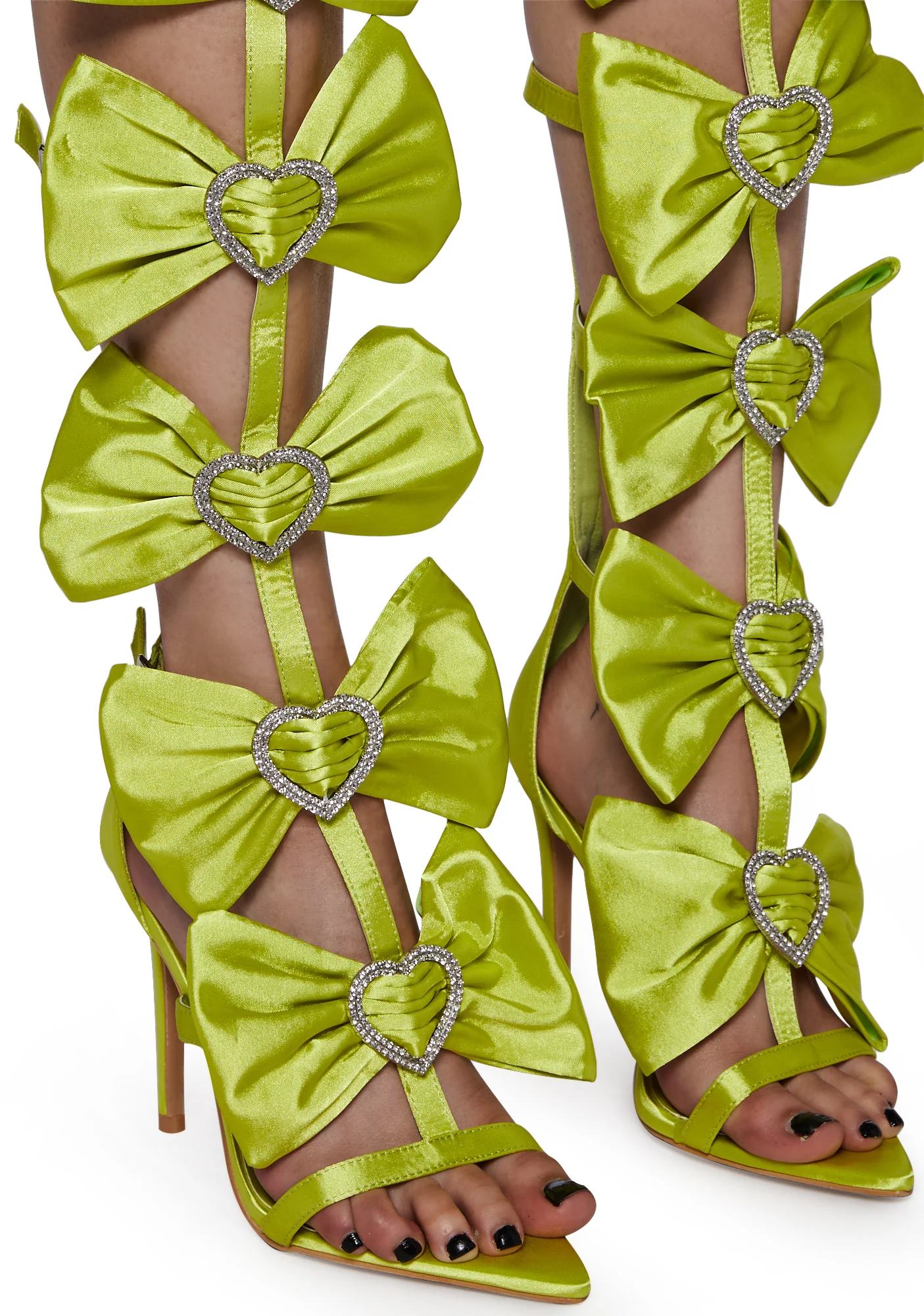 Meet The Beau Satin Heels - Yellow - Image 2