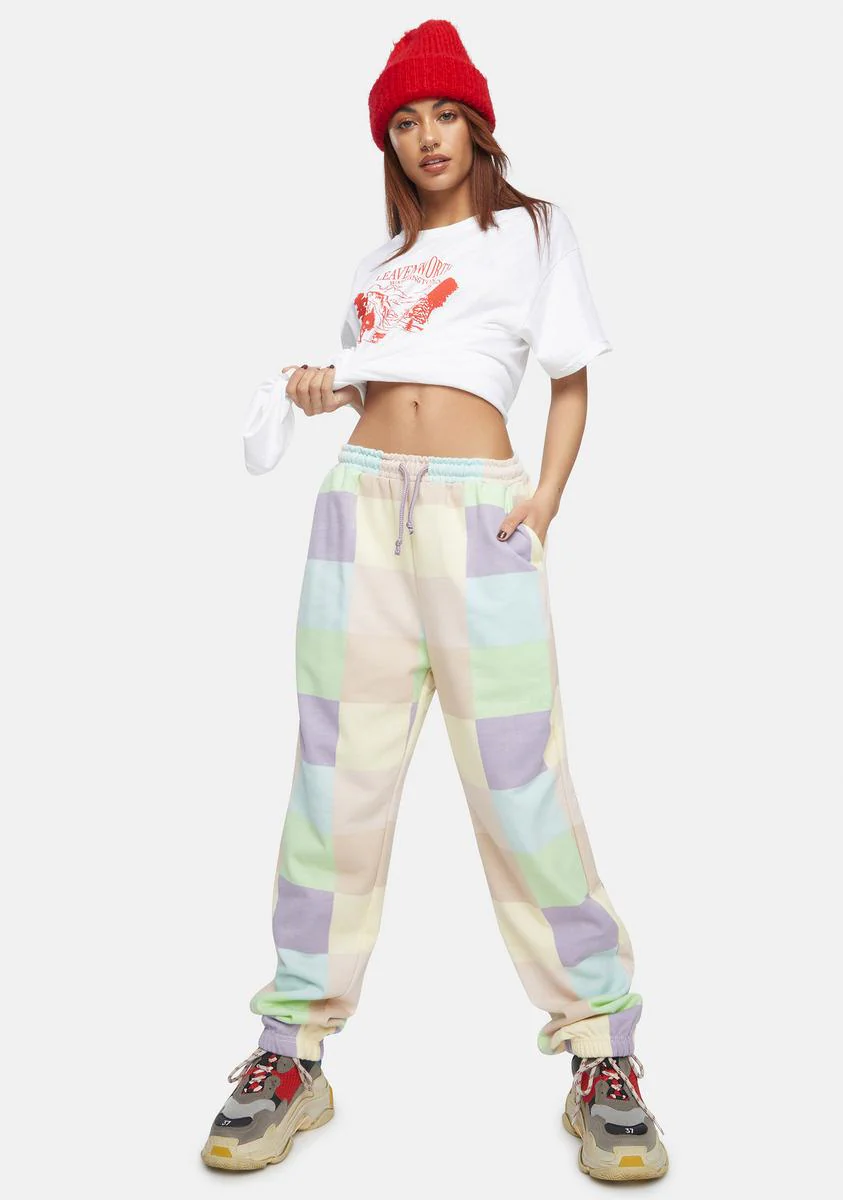 Megan Checkered Joggers - Image 3