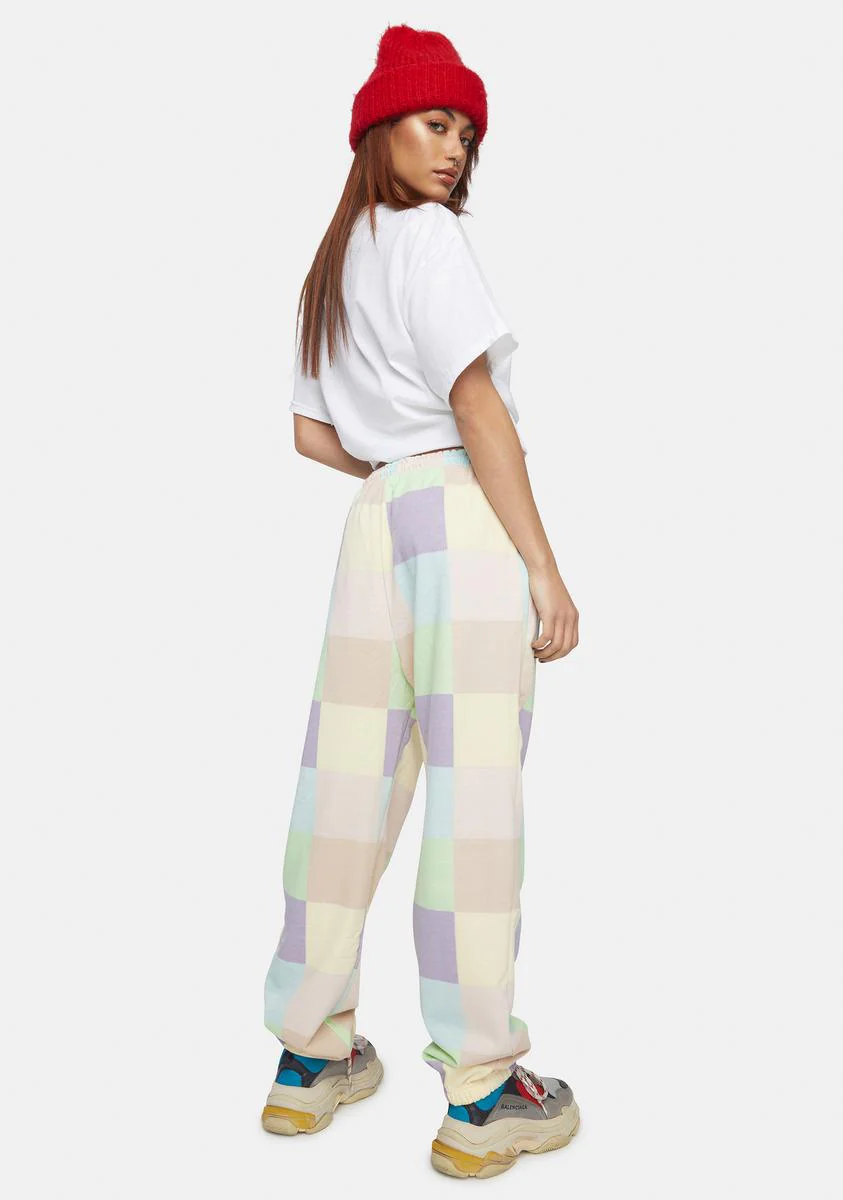 Megan Checkered Joggers - Image 4