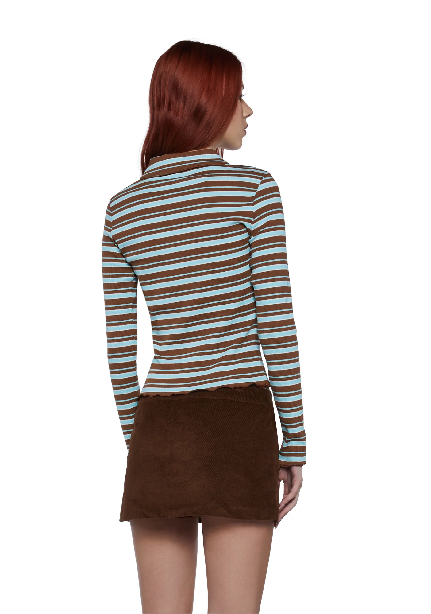 Mellow Mornings Long Sleeve Top - Brown - Image 4