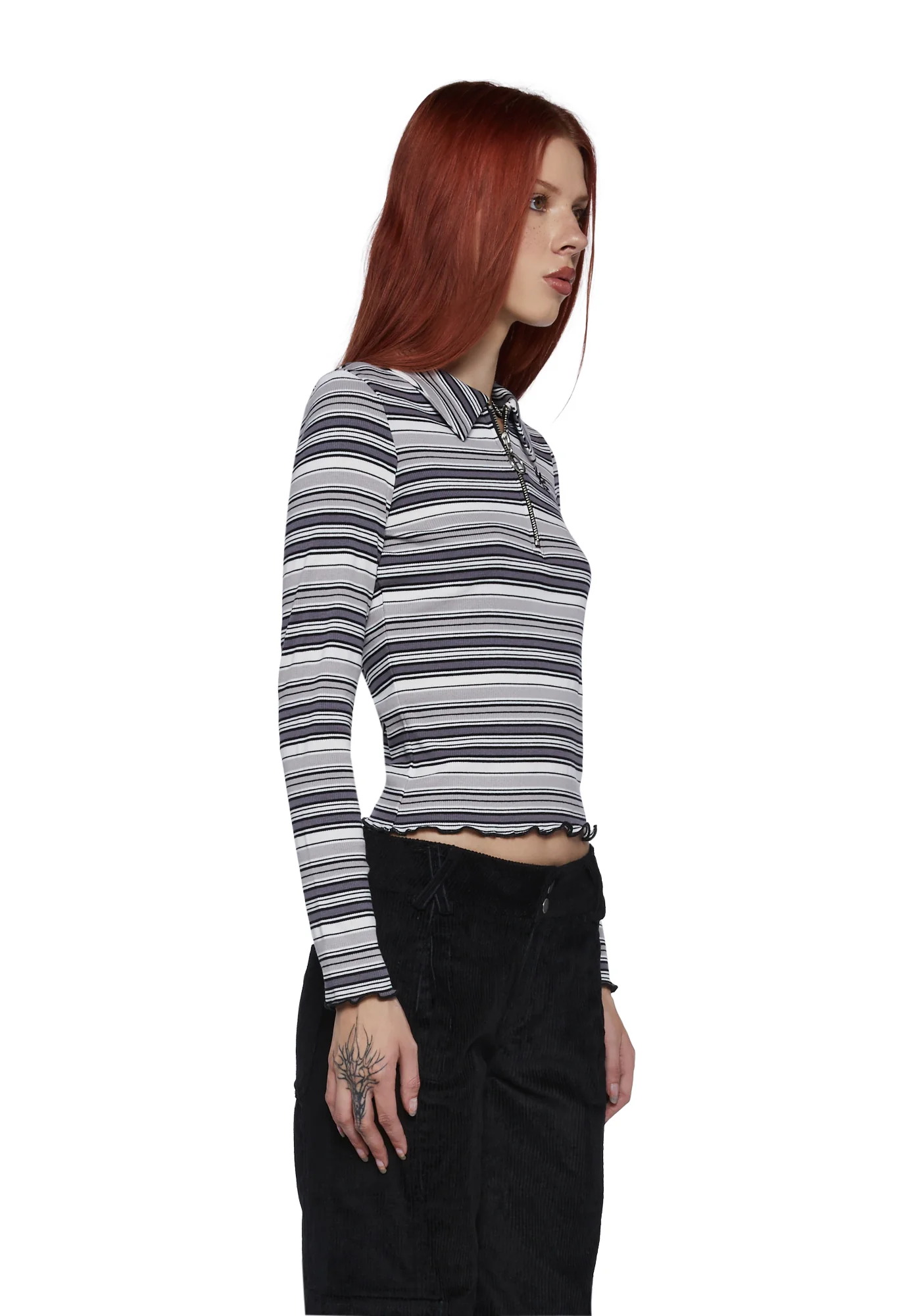 Mellow Mornings Long Sleeve Top - Gray - Image 3