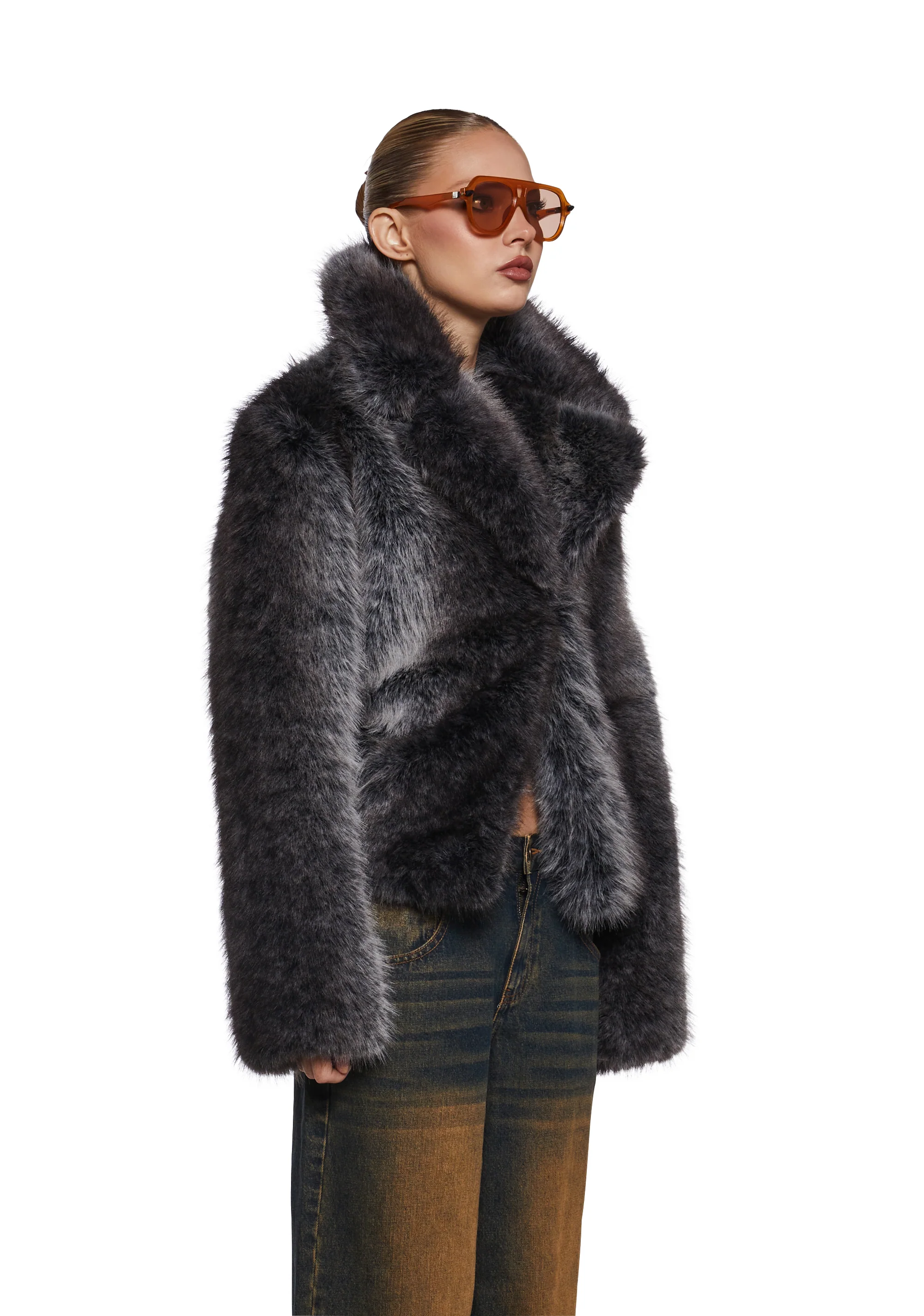 Melora Faux Fur Coat - Image 3