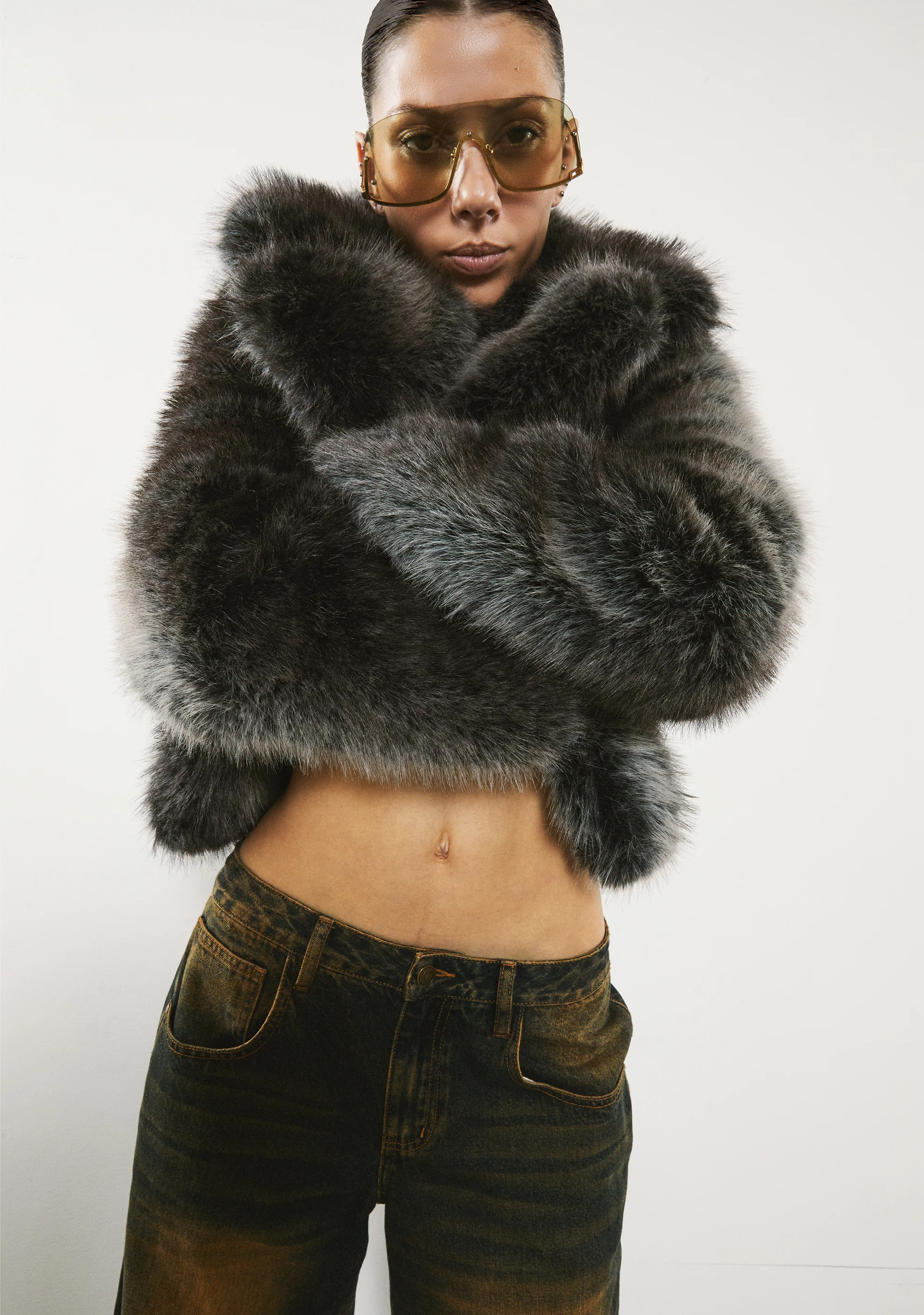 Melora Faux Fur Coat - Image 9