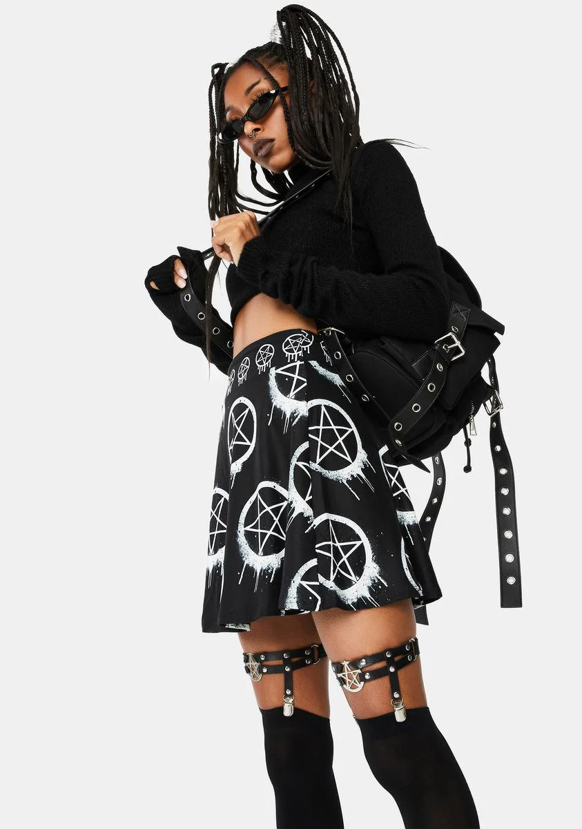 Melt With You Pentagram Skater Skirt - Image 2