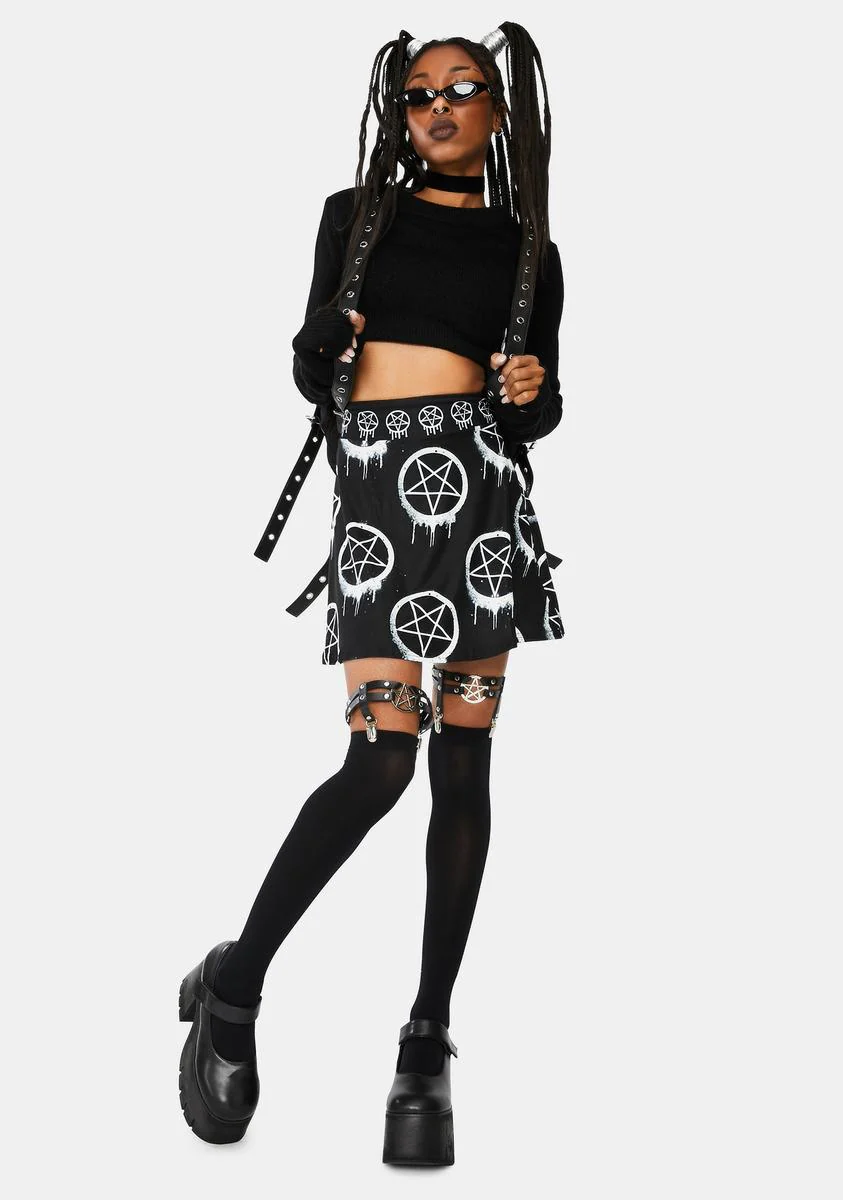 Melt With You Pentagram Skater Skirt - Image 3
