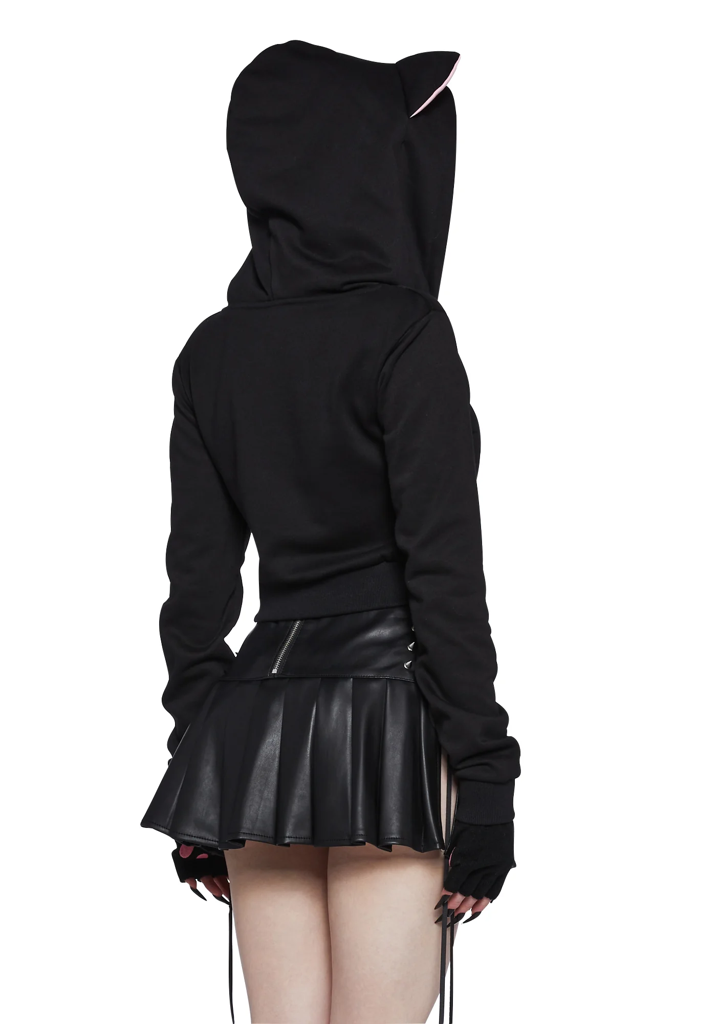 Meow Mingle Cropped Hoodie - Image 4