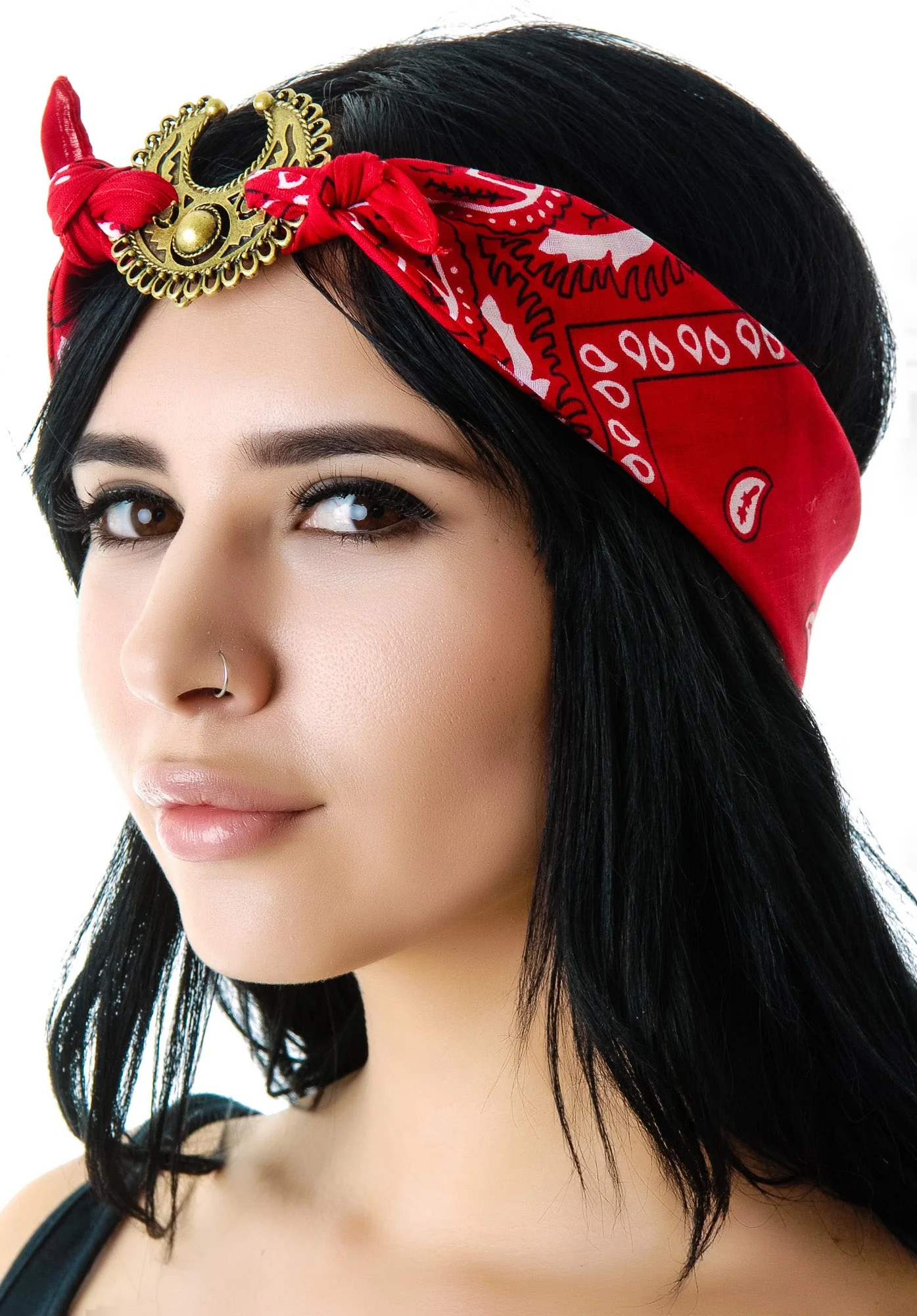 Mercutio Scarf Headpiece - Purple - Image 11