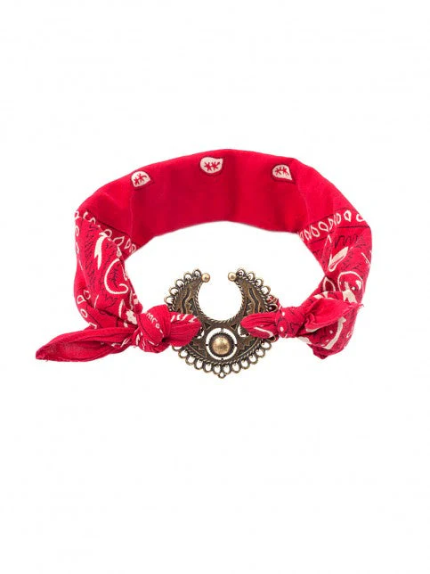 Mercutio Scarf Headpiece - Red - Image 7