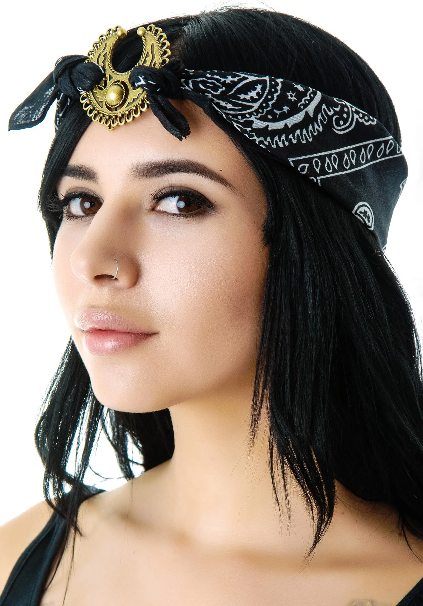 Mercutio Scarf Headpiece - Red - Image 9