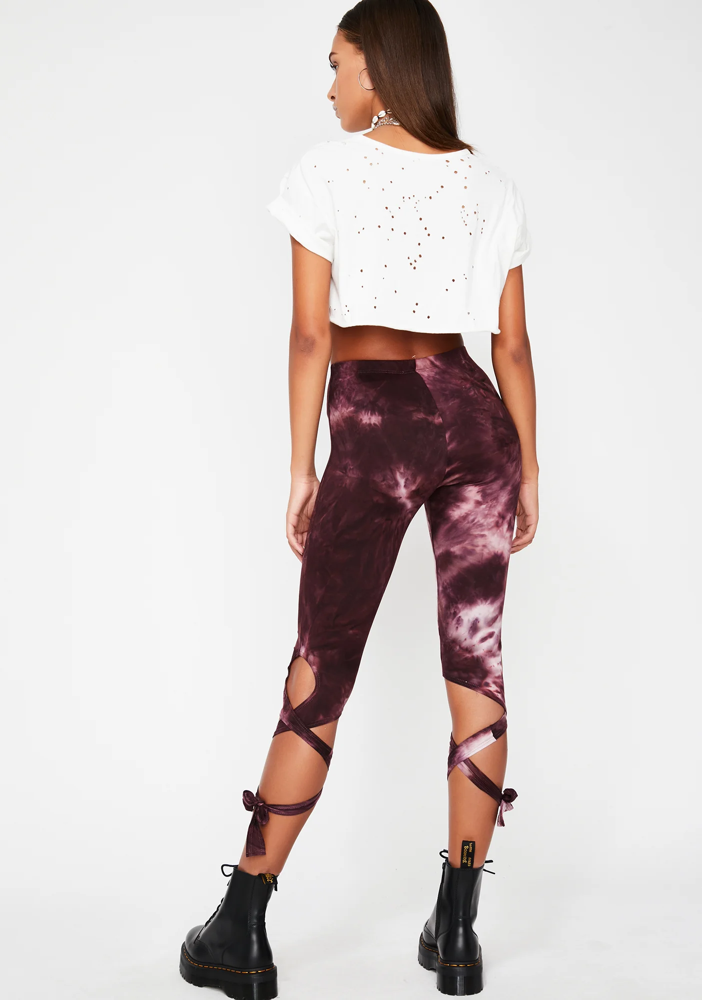 Merlot Crystalized Vibes Ballet Leggings - Image 4